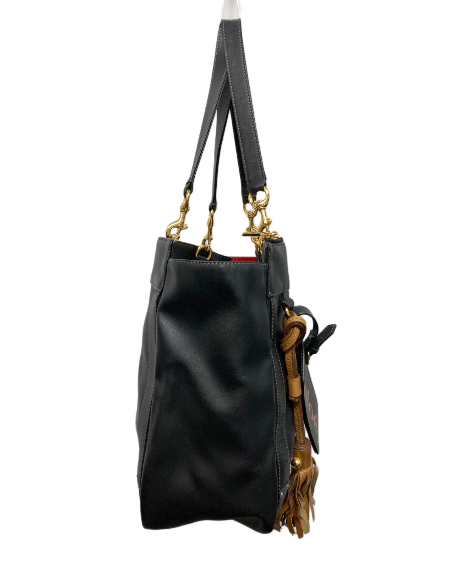 同*★様 クロエ Chloe エデン トートバッグ タッセル ブラック 22460824_2.jpg