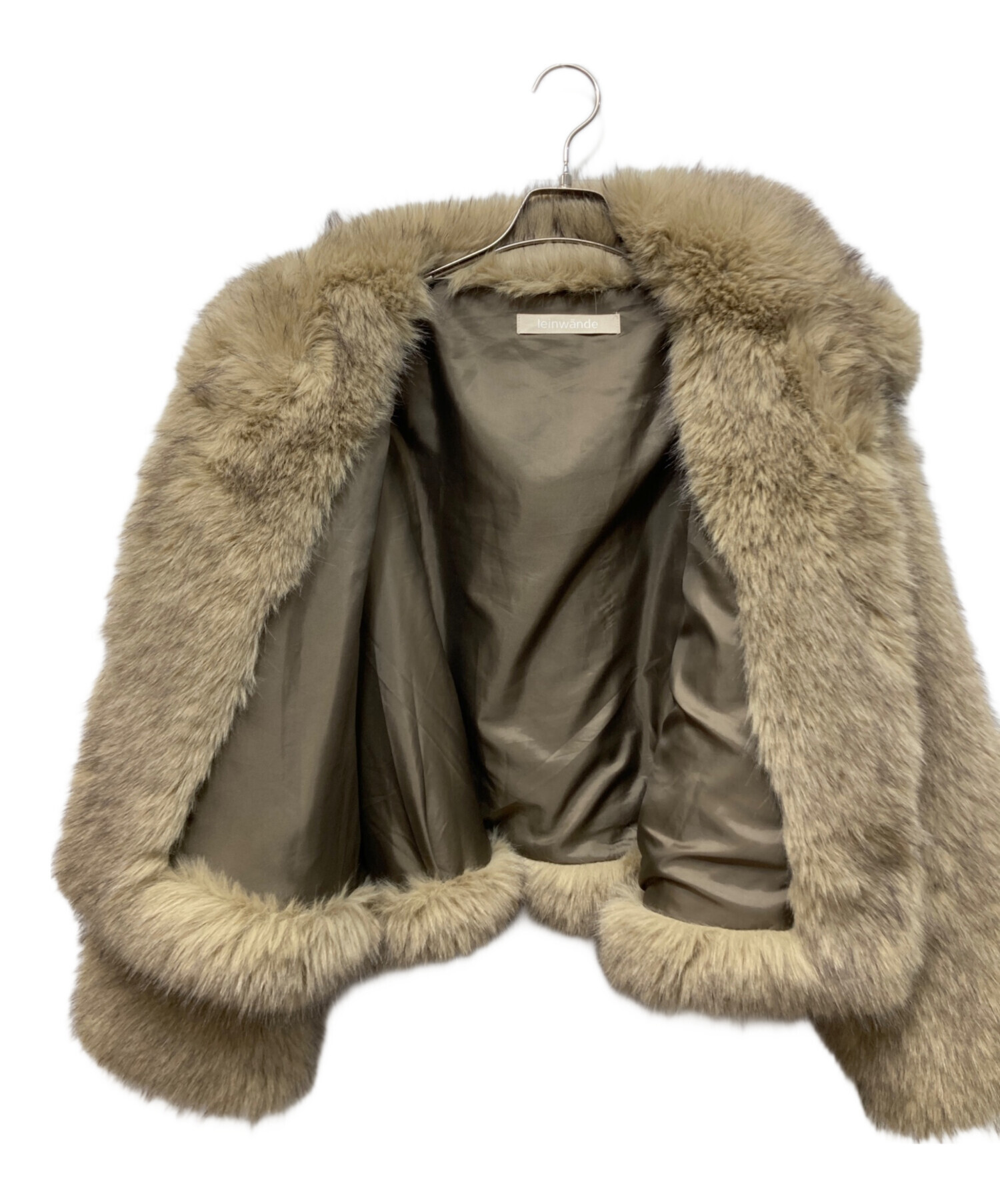 中古・古着通販】LEINWANDE (ラインヴァンド) Egg Fur Coat ベージュ