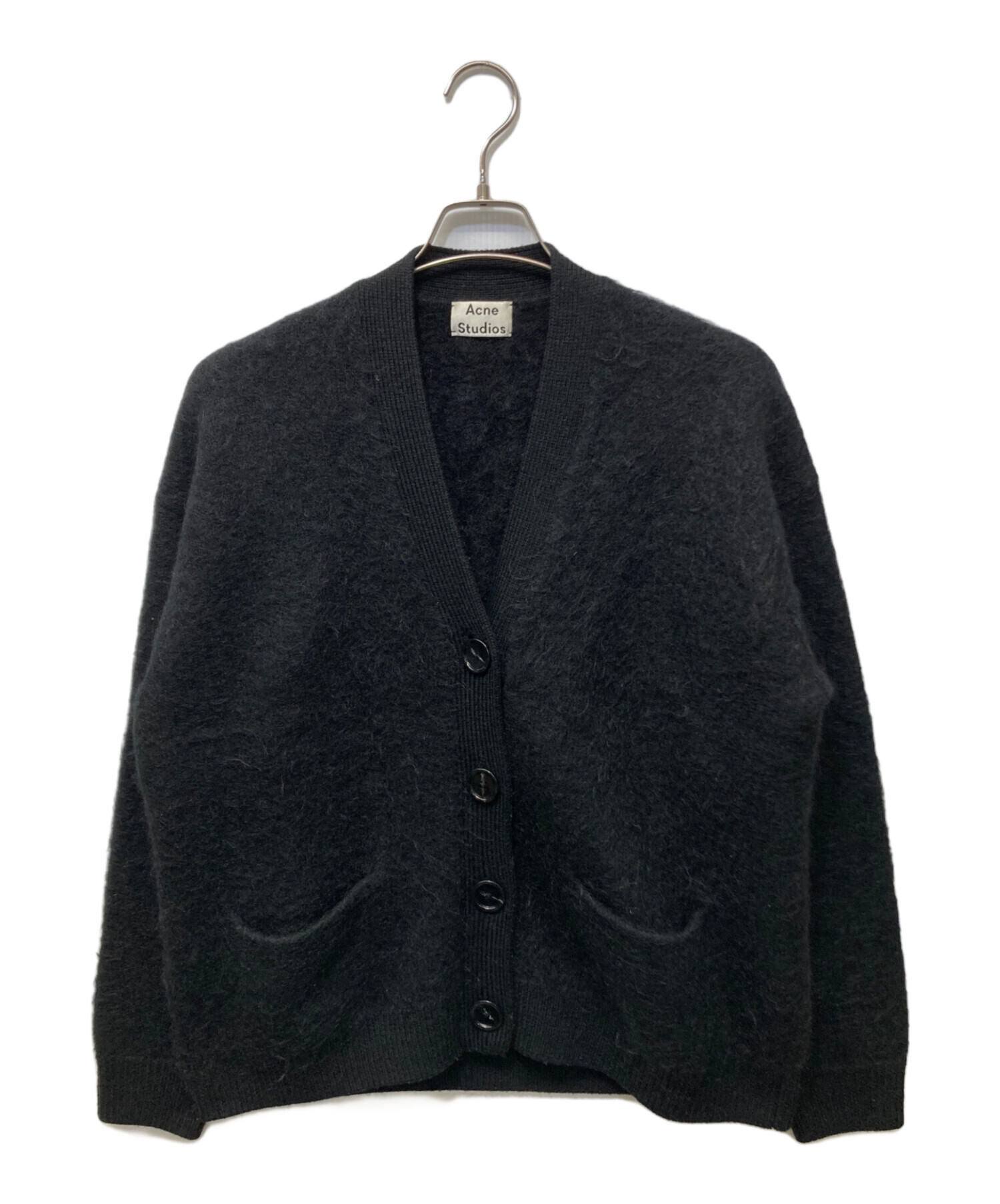 acne studios ユーズドブラック カーディガン 中古・古着通販】ACNE STUDIOS (アクネ ストゥディオス) モヘア