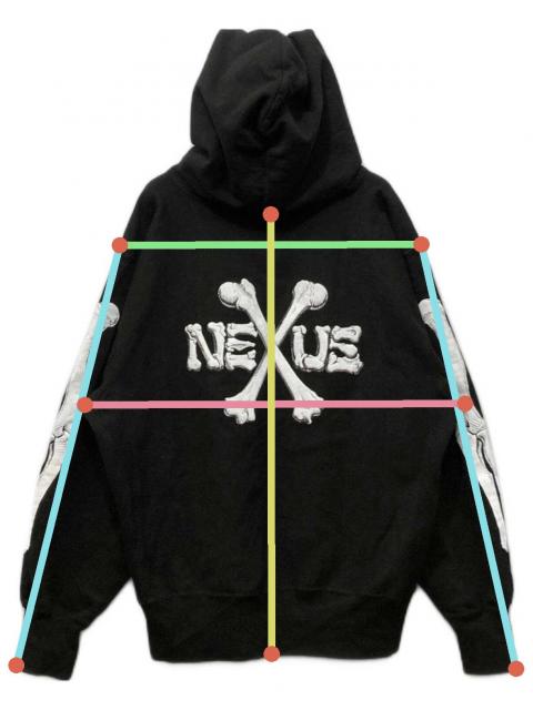 NEXUSVII BONES L/S Tee サイズL BLACK ロンT 中古・古着通販】NEXUSVII (ネクサスセブン) BONES W/S Z-HOODIE