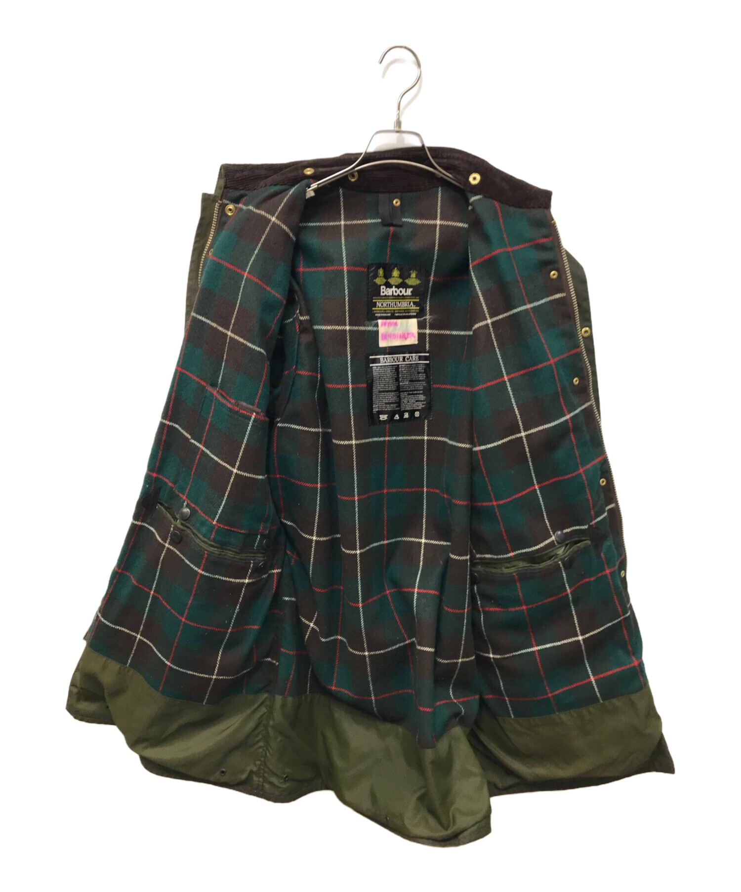 【値下げ】　Babourバブアー　オリーブ オイルドジャケット 36インチ 中古・古着通販】Barbour (バブアー) NORTHUMBRIA オイルドジャケット