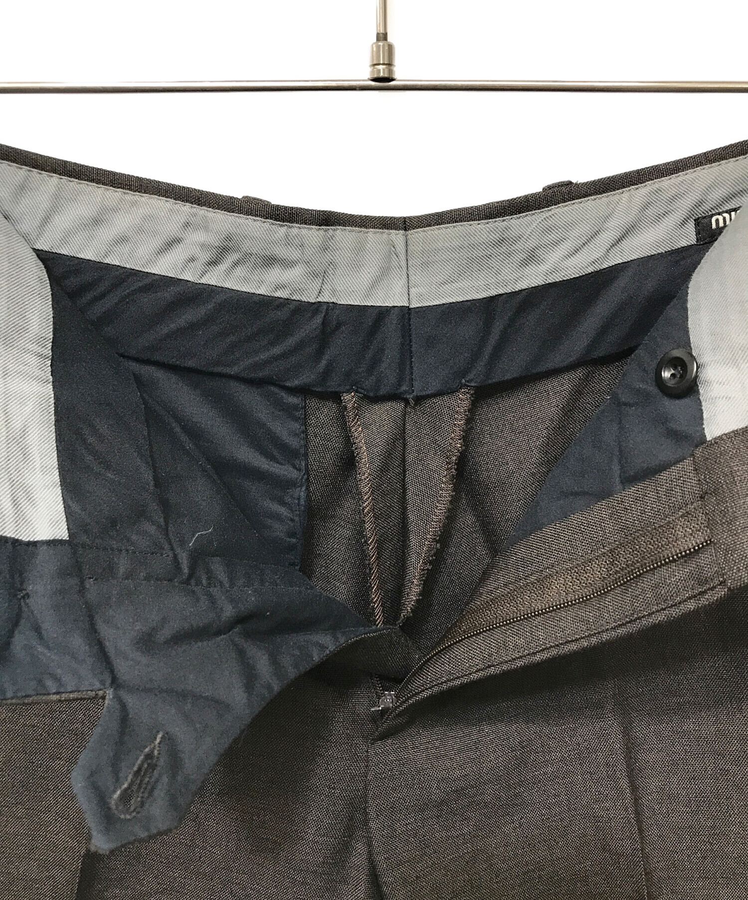 中古・古着通販】MIU MIU (ミュウミュウ) スラックス ブラウン サイズ