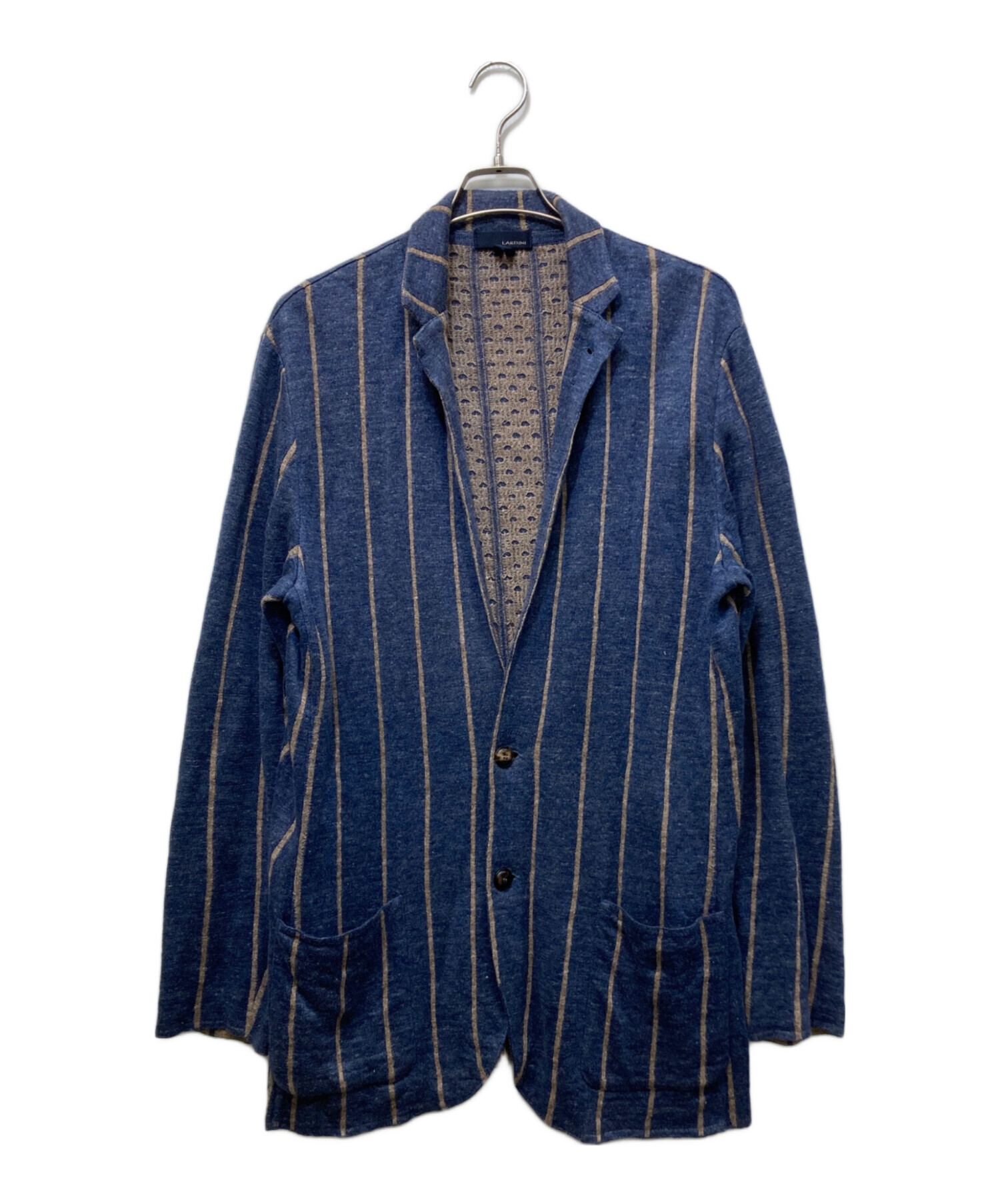 中古・古着通販】LARDINI (ラルディーニ) ストライプニットジャケッ