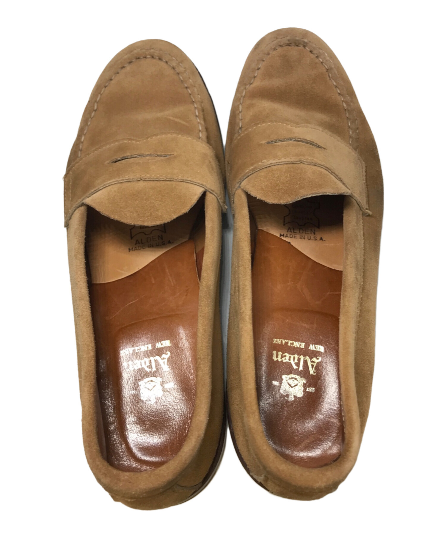 オールデン　スウェードローファー　7•2/1 中古・古着通販】ALDEN (オールデン) スウェードコインローファー