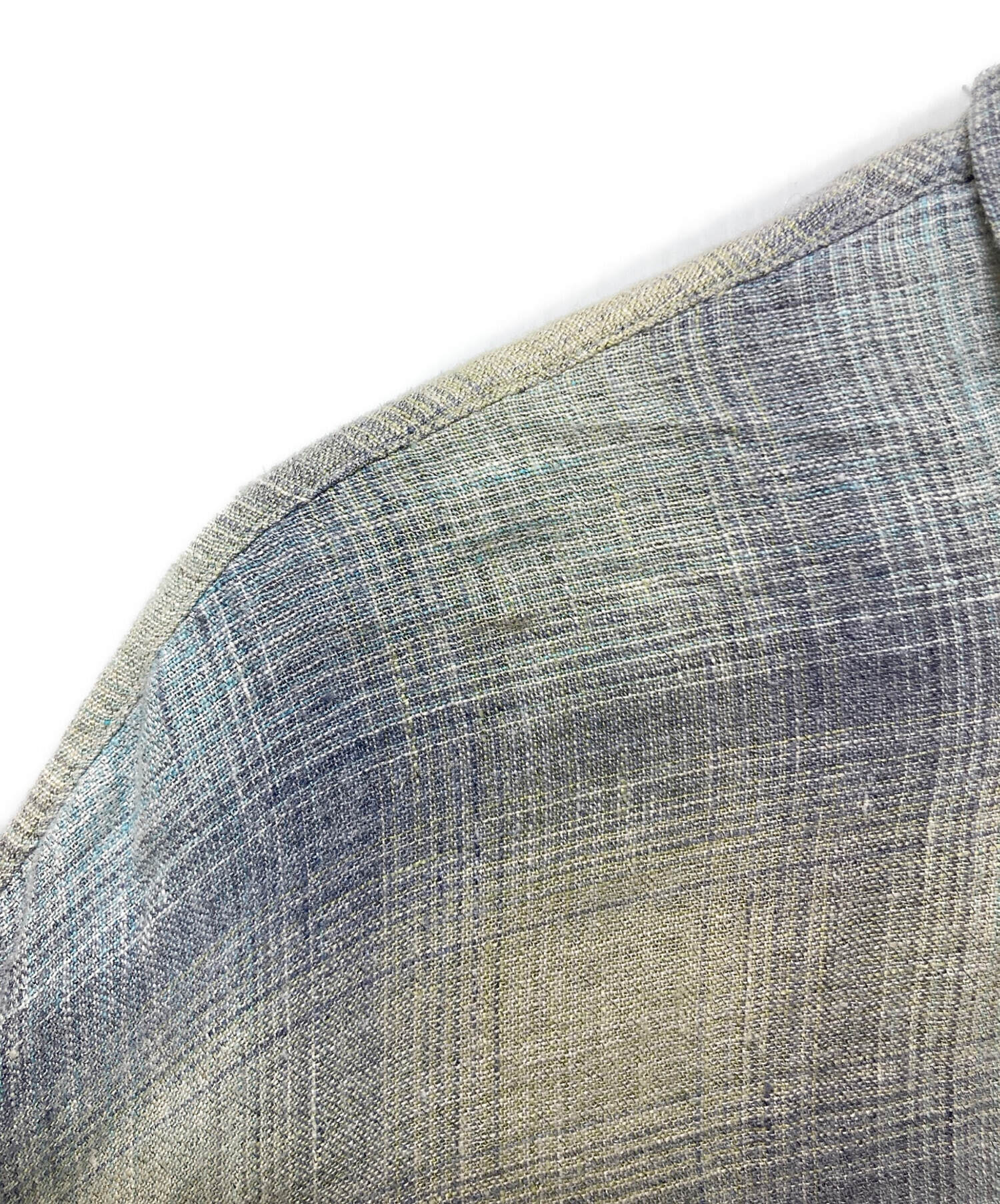 中古・古着通販】Name. (ネーム) LINEN CHECK REGULAR BUTTON DOWN