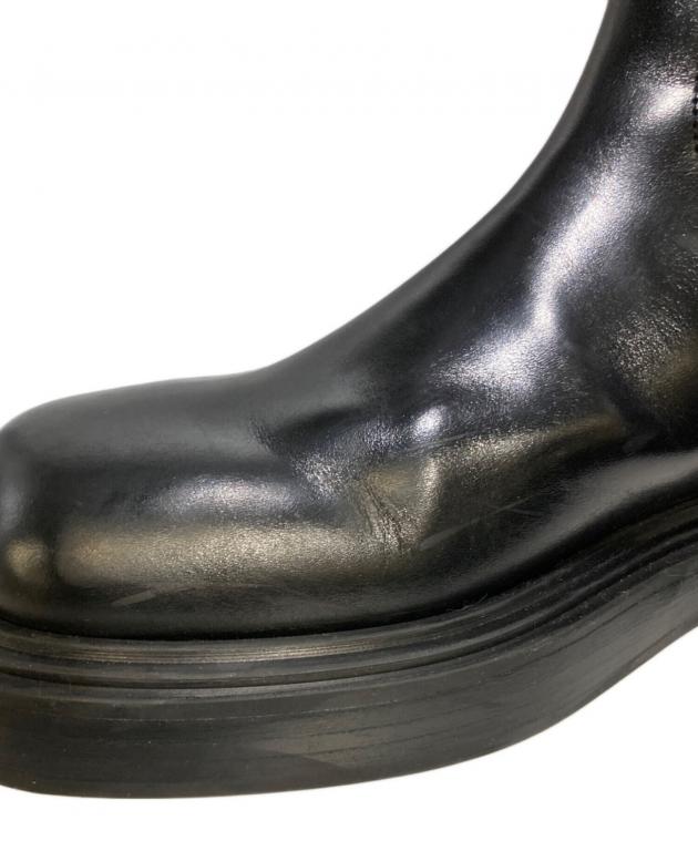 中古・古着通販】Ferragamo (フェラガモ) サイドジップブーツ ブラック