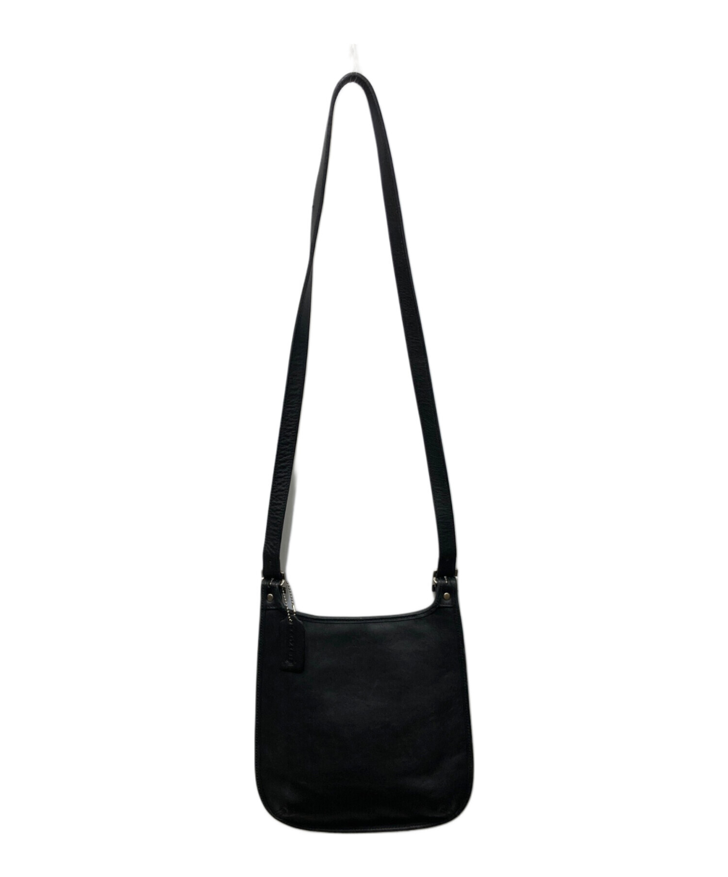 中古・古着通販】COACH (コーチ) OLD レザーショルダーバッグ ブラック