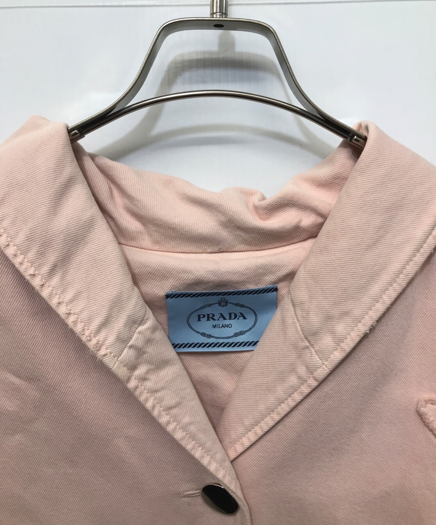 中古・古着通販】PRADA (プラダ) トライアングルロゴデニムコート