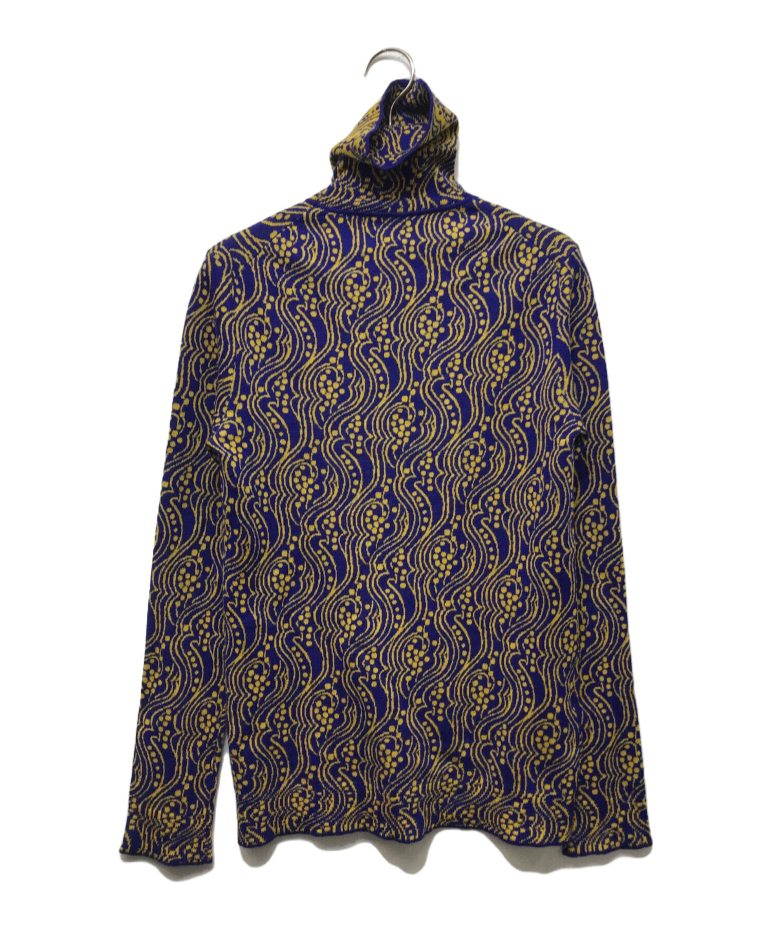 中古・古着通販】PRADA (プラダ) 総柄タートルネックニット ブルー