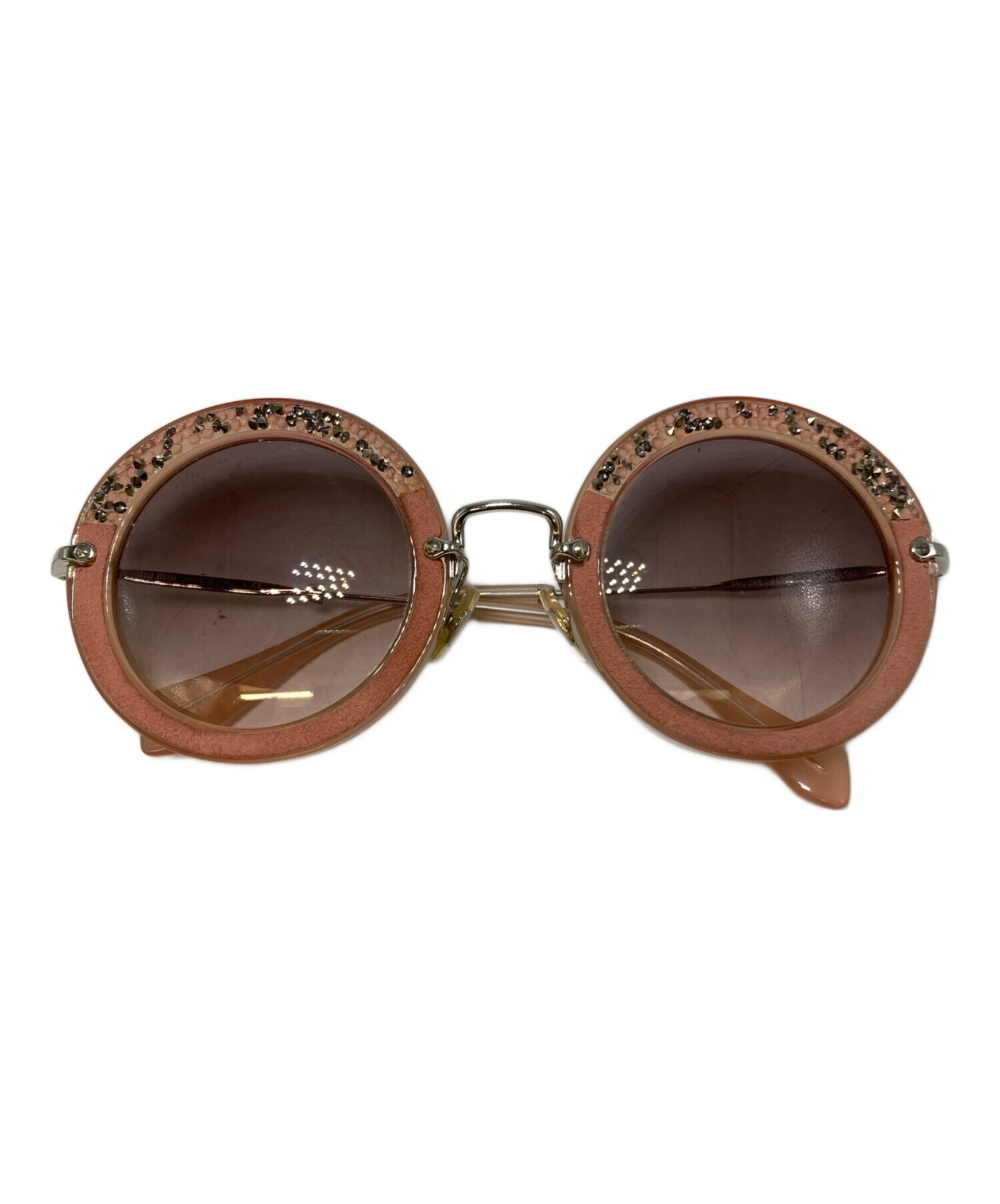 中古・古着通販】MIU MIU (ミュウミュウ) ビジューサングラス ピンク