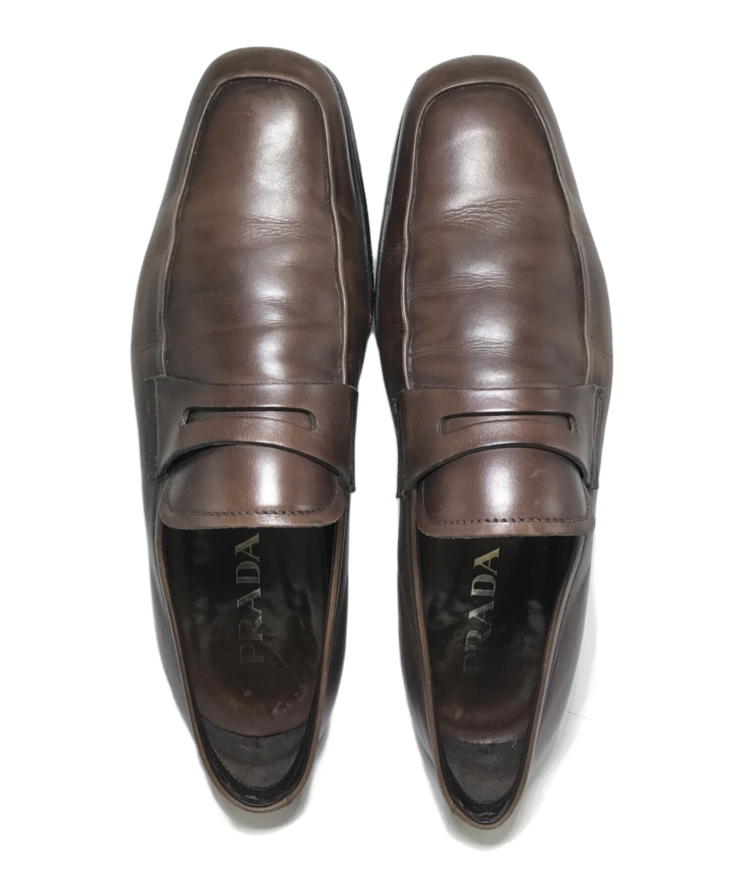 中古・古着通販】PRADA (プラダ) スクエアトゥコインローファー