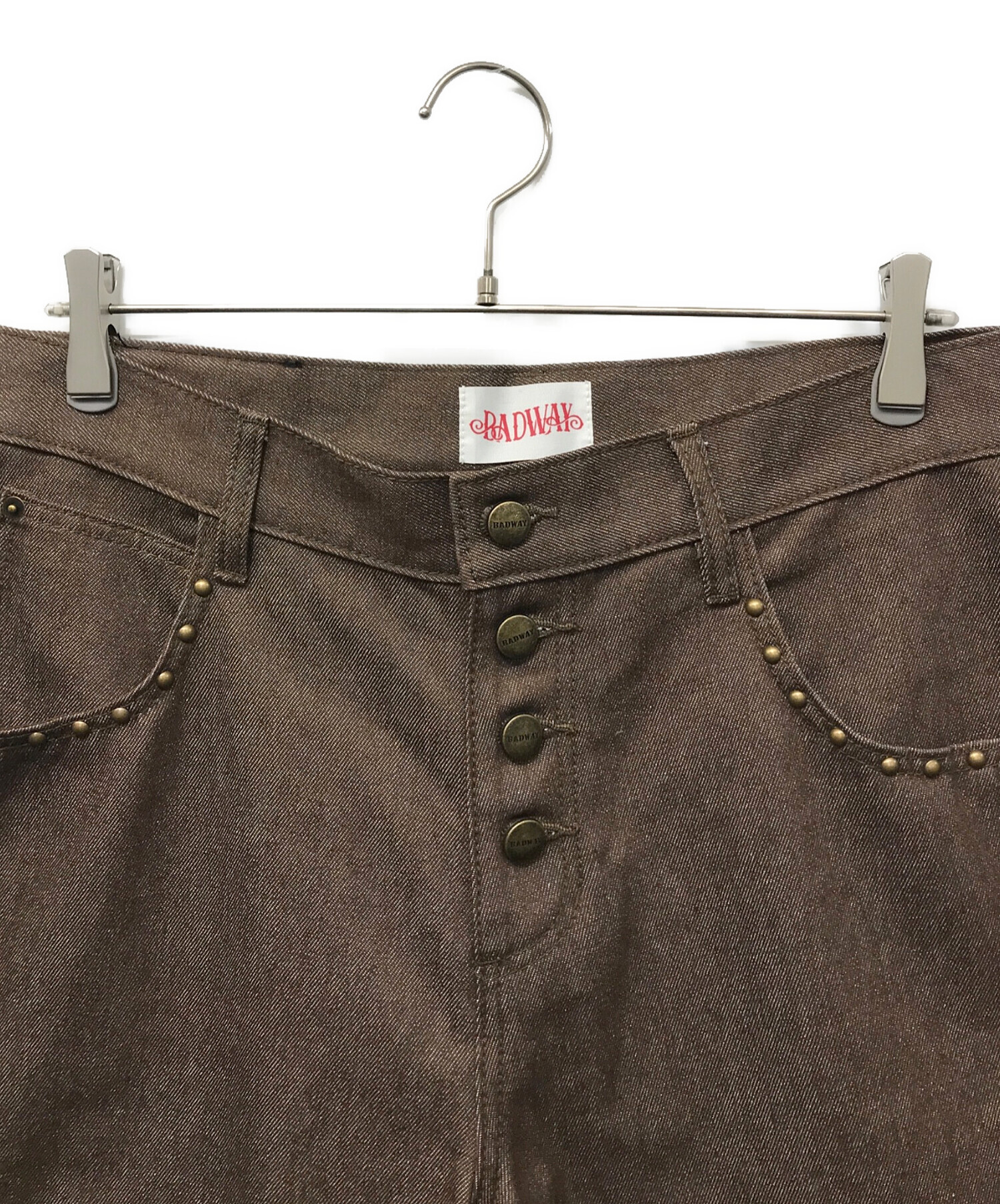 パンツ BADWAY Leopard straight denimpants 中古・古着通販】BADWAY (バッドウェイ) Leopard straight denim pants