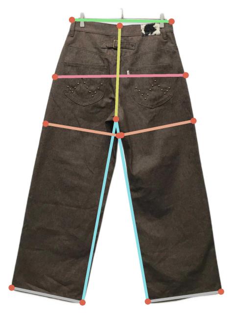 中古・古着通販】BADWAY (バッドウェイ) Leopard straight denim pants