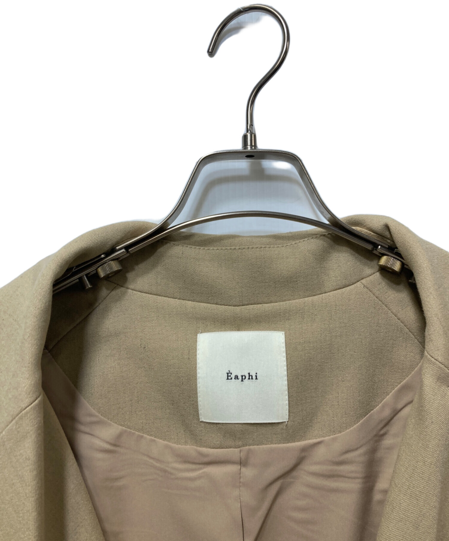 中古・古着通販】EAPHI (エフィ) ASYMMETRY CAPE TRENCH COAT ベージュ