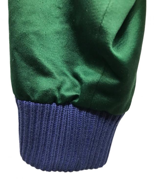 GUCCI タイガー フェルト ジャケット スタジャン グッチ 48 中古・古着通販】GUCCI (グッチ) タイガー刺繍スカジャン ブルー