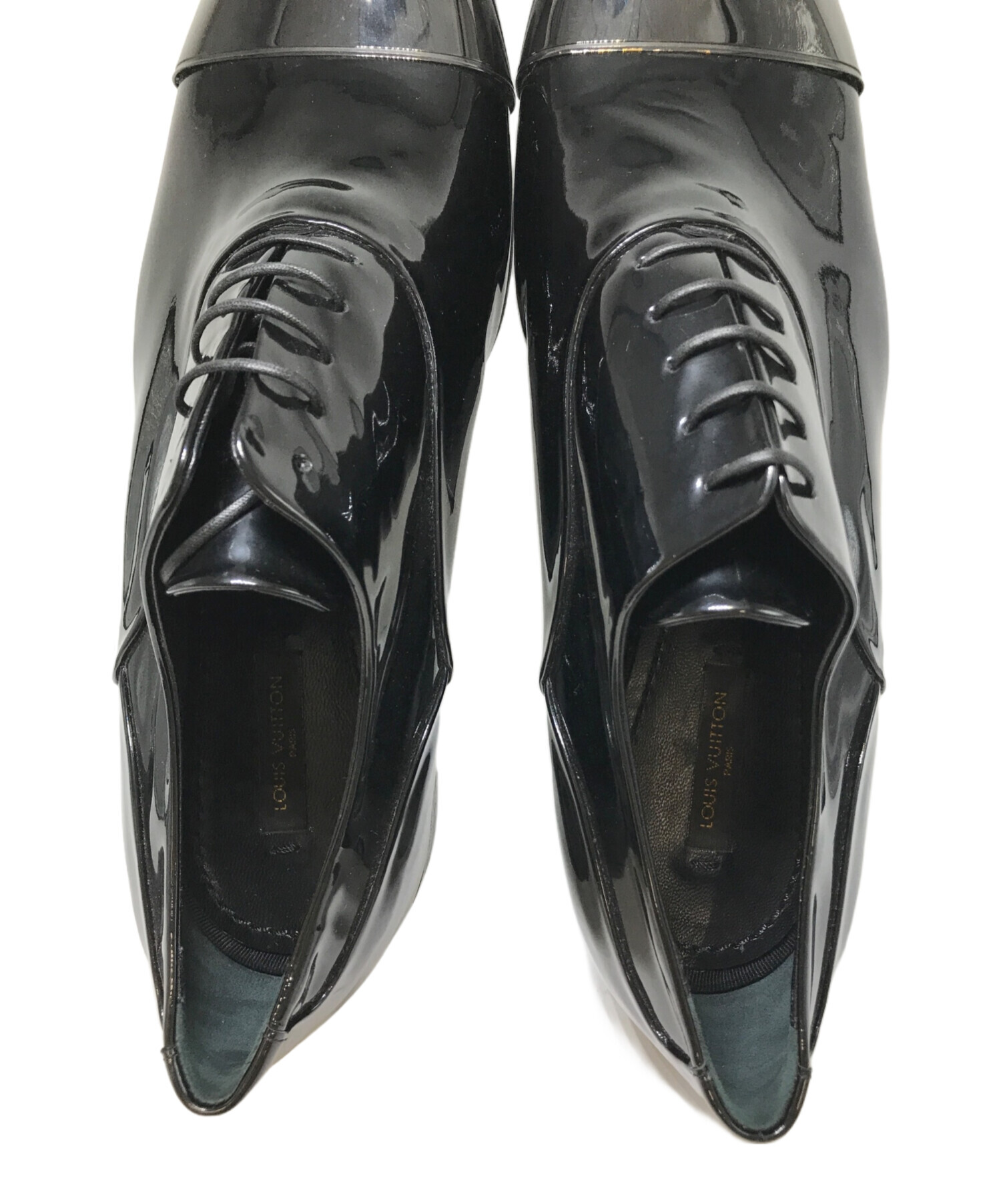 ルイヴィトン　革靴　エナメル サイズ6(約25cm) 中古・古着通販】LOUIS VUITTON (ルイ ヴィトン) キャップトゥエナメル
