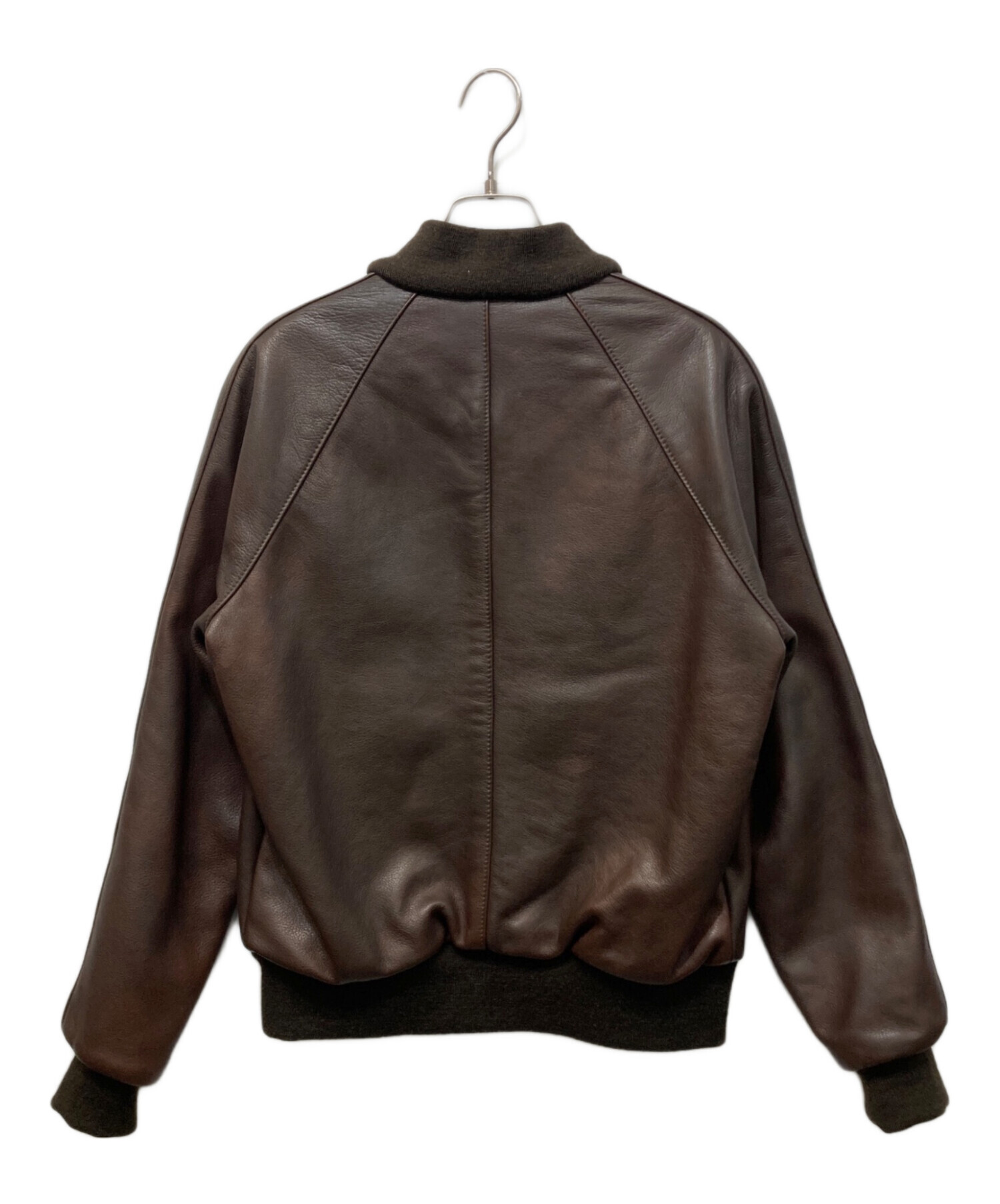 中古・古着通販】VANSON (バンソン) TJV レザースタジャン ブラウン