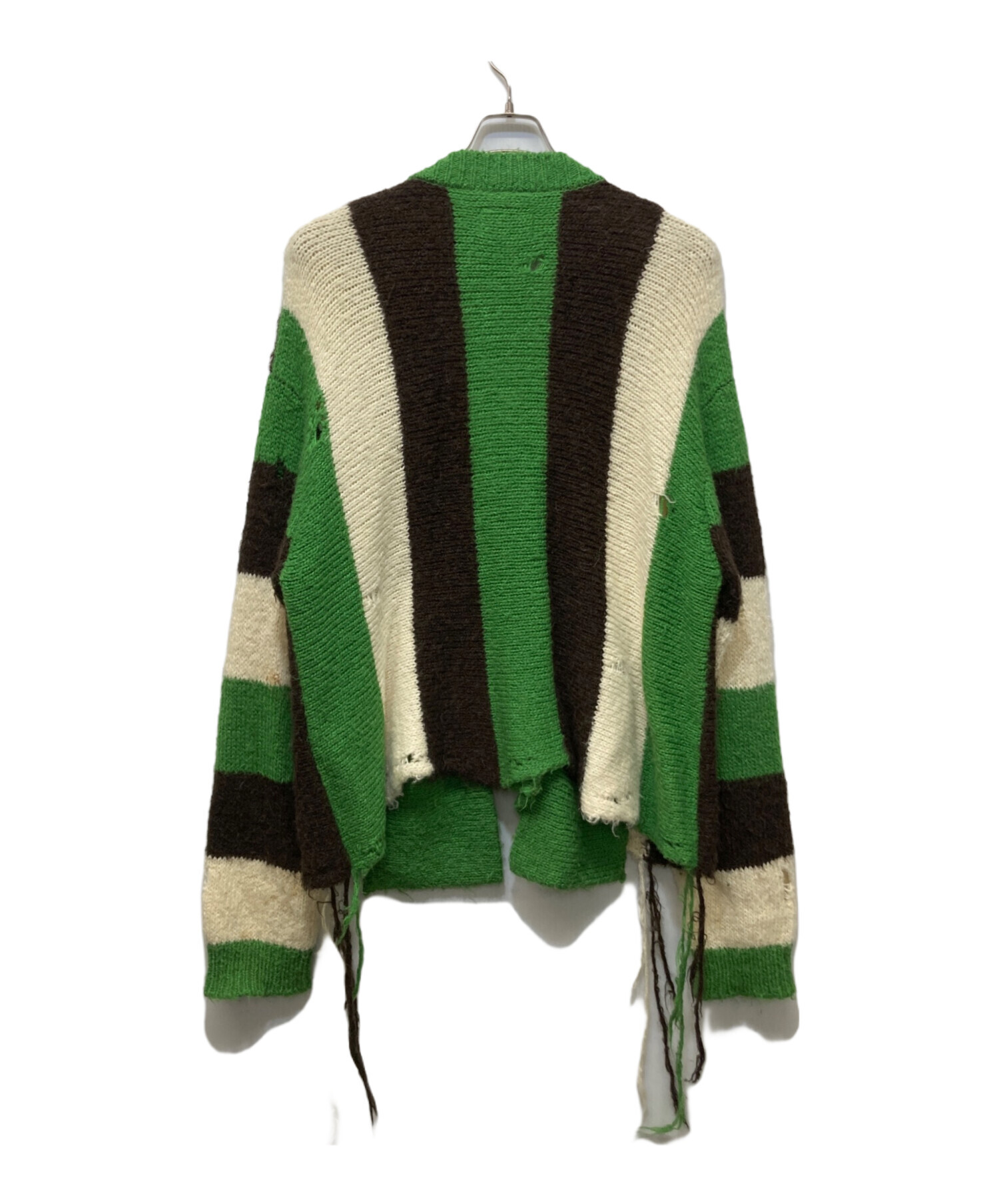 中古・古着通販】doublet (ダブレット) ZIP UP STRIPE CARDIGAN 