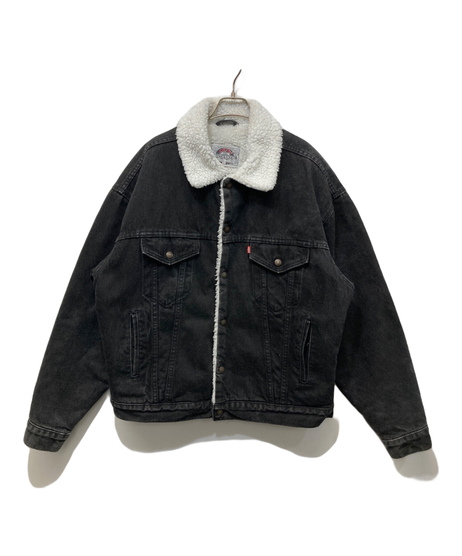レアサイズ　リーバイス　ブラック　デニムジャケット　ボア 中古・古着通販】LEVI'S (リーバイス) AUTHENTIC デニムボアジャケット