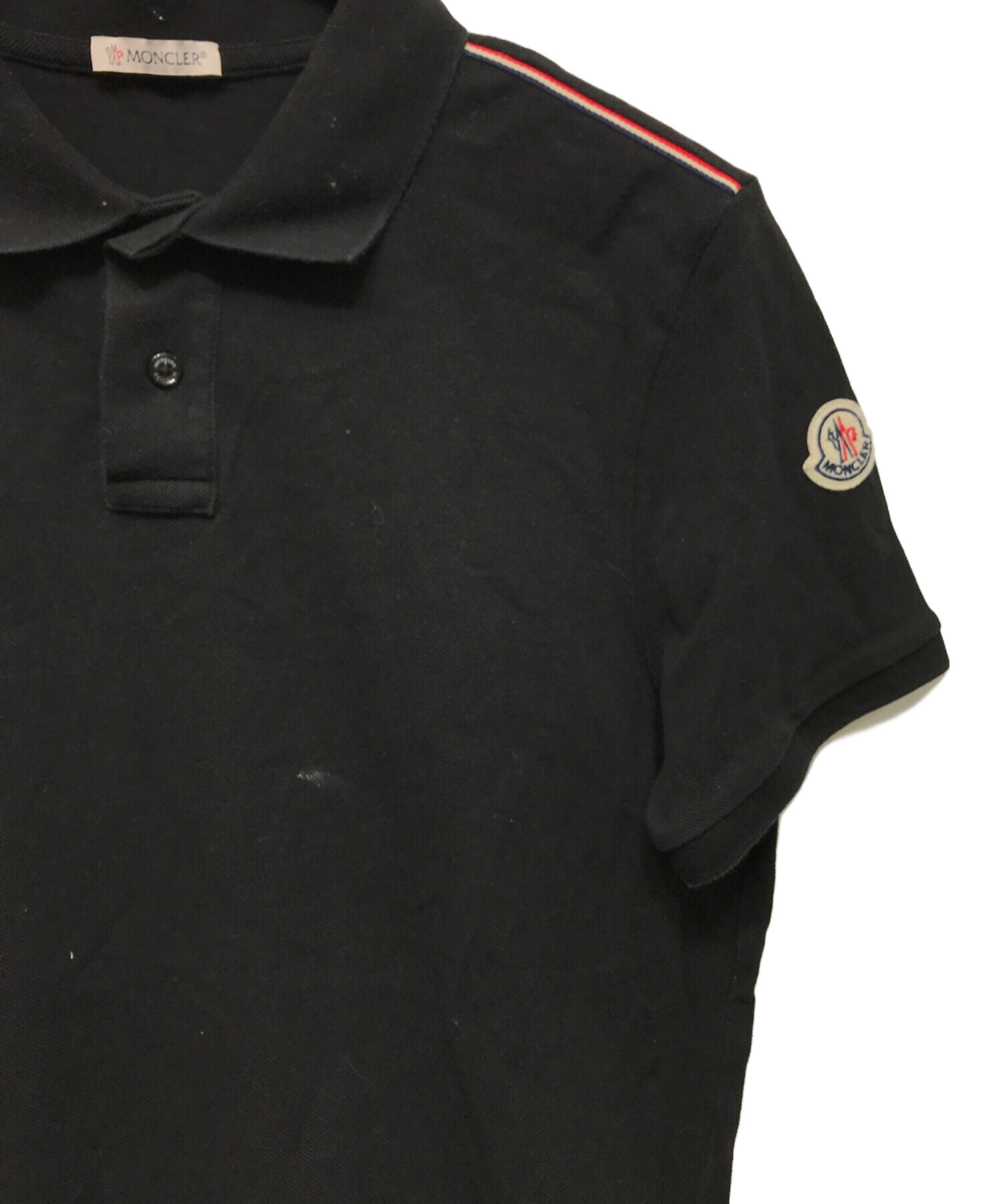 MONCLER モンクレール ポロシャツ ブラック M【中古】 中古・古着通販】MONCLER (モンクレール) MAGLIA POLO ブラック サイズ