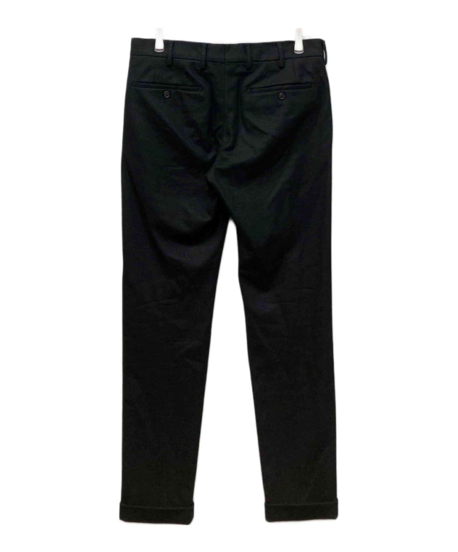 中古・古着通販】PRADA (プラダ) ウールスラックス ブラック サイズ:46