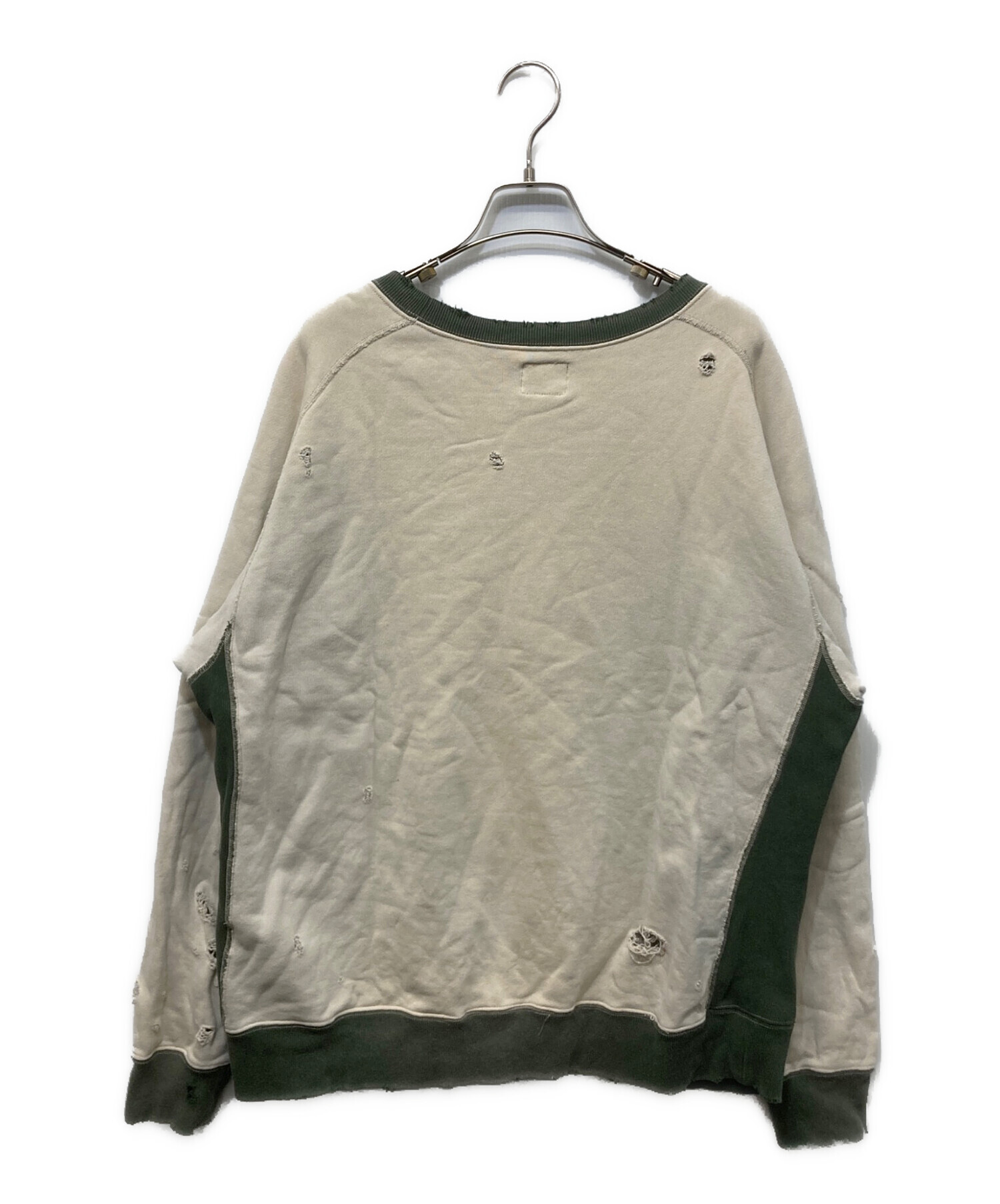 中古・古着通販】Needles (ニードルズ) 2-Tone Crew Neck Sweat Shirt 