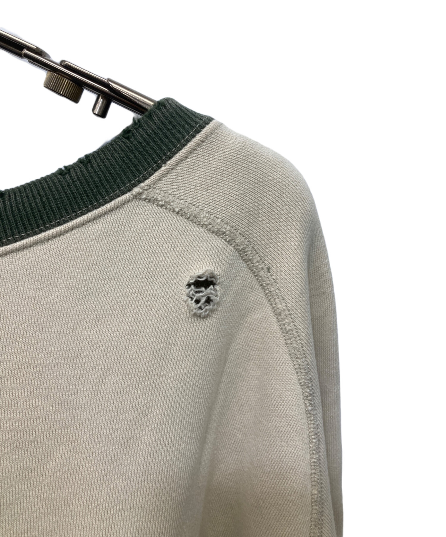 中古・古着通販】Needles (ニードルズ) 2-Tone Crew Neck Sweat Shirt 