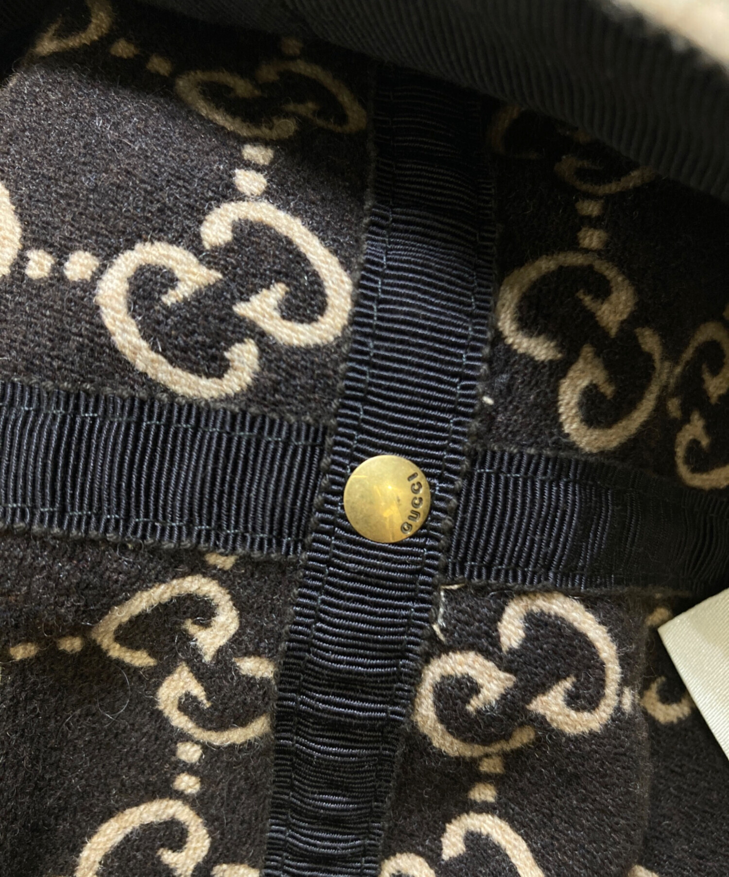 中古・古着通販】GUCCI (グッチ) GG柄ウールキャスケット ベージュ