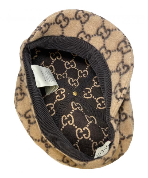 中古・古着通販】GUCCI (グッチ) GG柄ウールキャスケット ベージュ