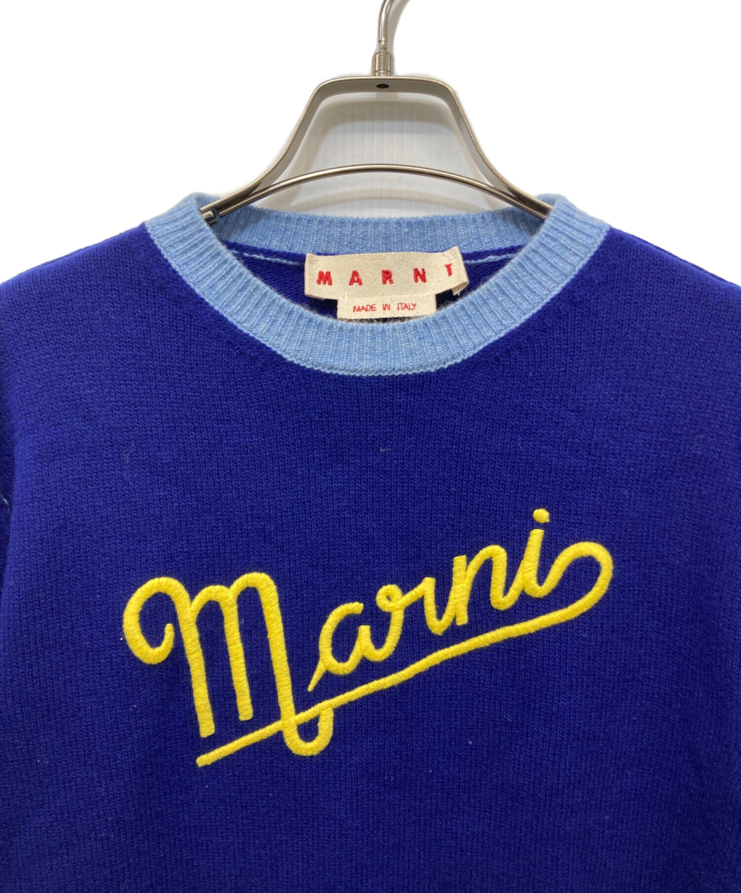 中古・古着通販】MARNI (マルニ) ラウンドネックロゴセーター 中古・古着通販】MARNI (マルニ) ラウンドネックロゴセーター