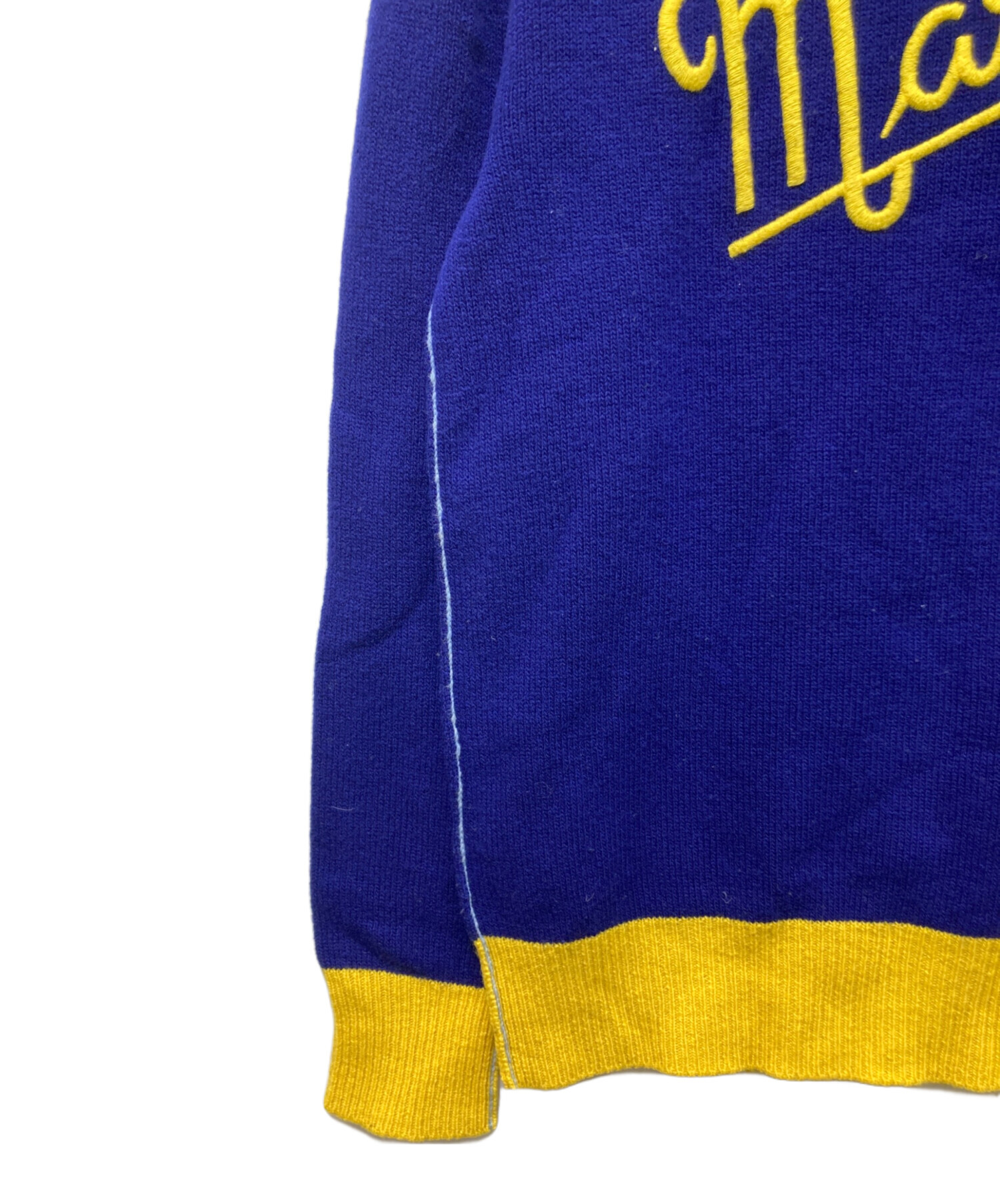 中古・古着通販】MARNI (マルニ) ラウンドネックロゴセーター ブルー