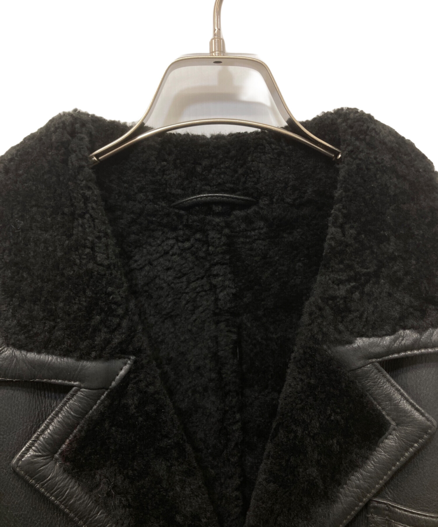 中古・古着通販】PEPKO (ペプコ) ムートンレザージャケット ブラック