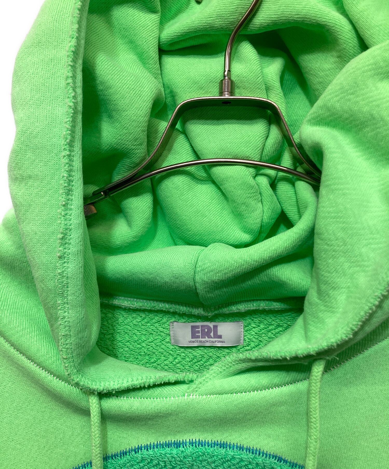 中古・古着通販】ERL (イーアールエル) Rainbow Hoodie Knit グリーン
