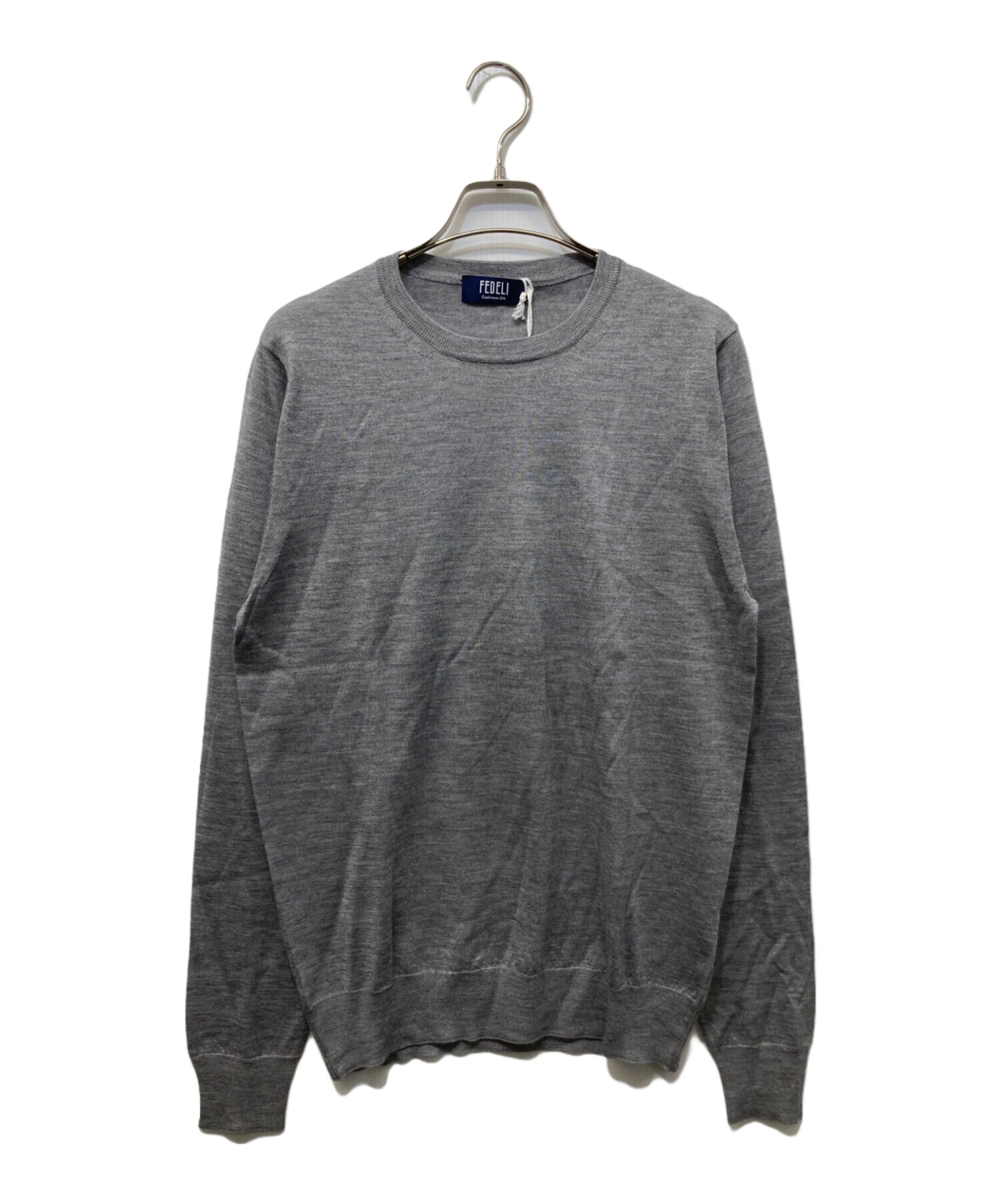 中古・古着通販】FEDELI (フェデーリ) カシミヤシルクニット グレー