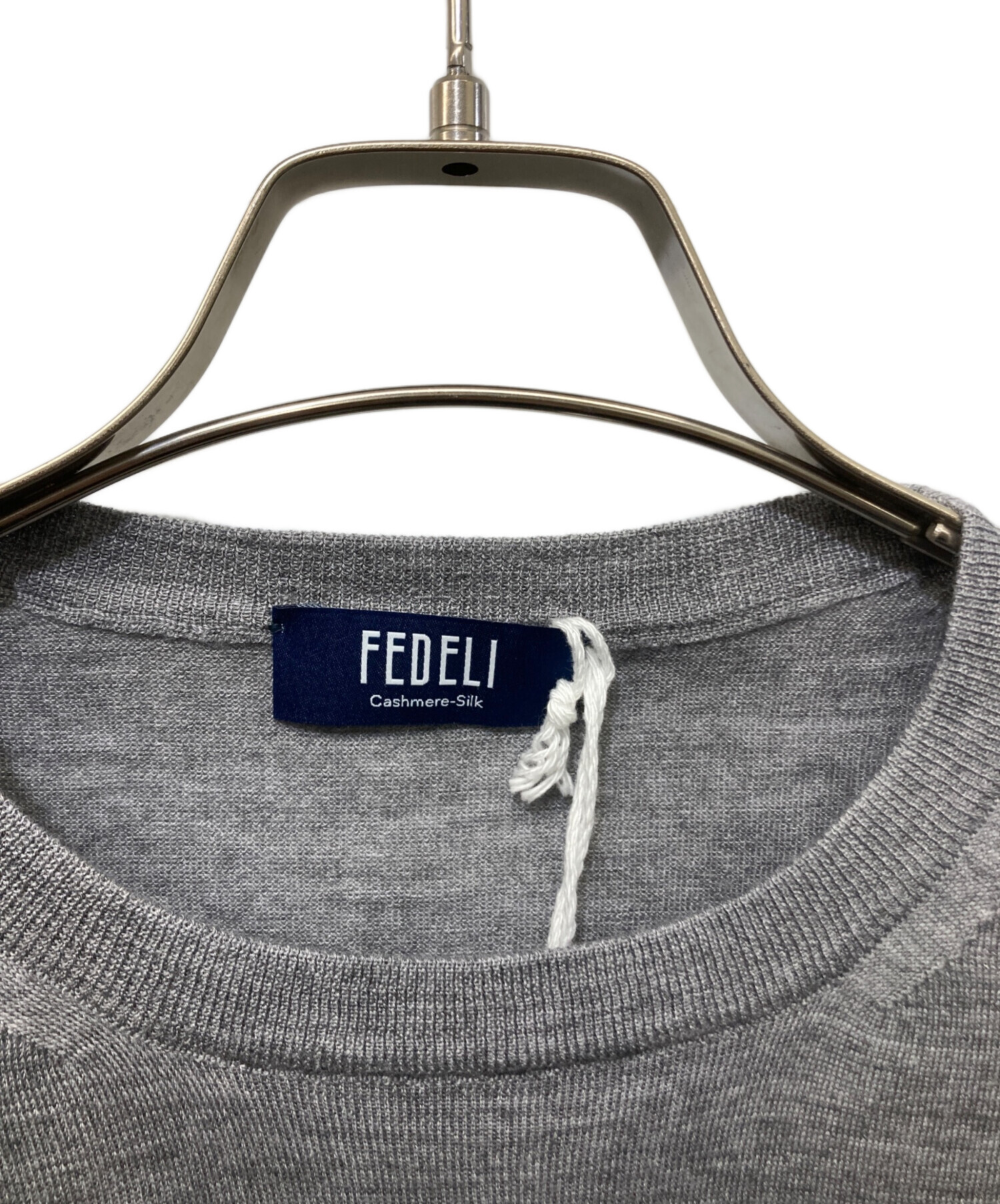中古・古着通販】FEDELI (フェデーリ) カシミヤシルクニット グレー