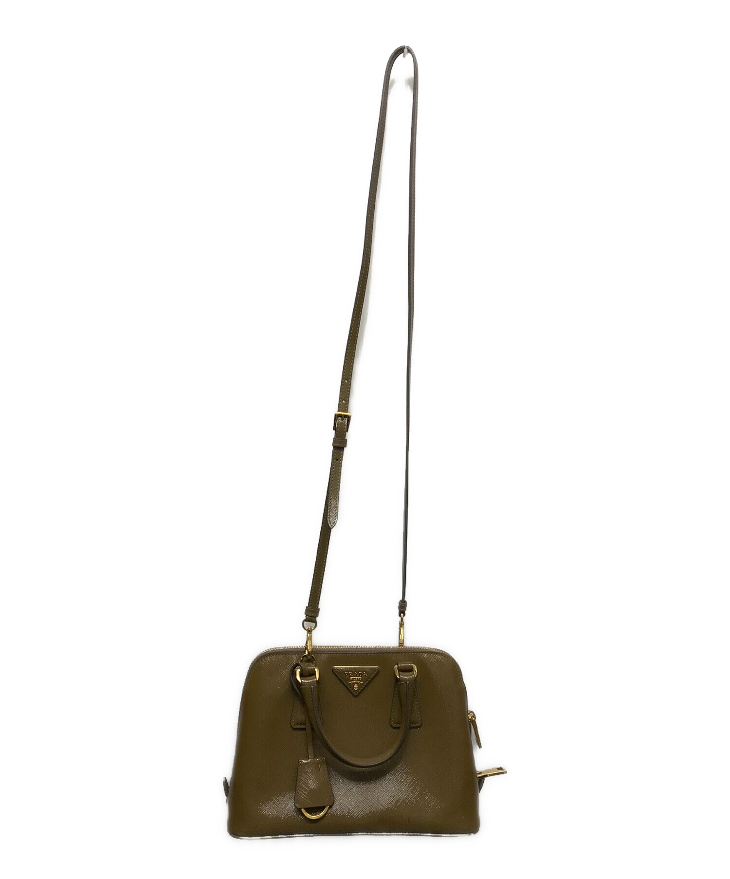 中古・古着通販】PRADA (プラダ) サフィアーノ 2WAYバッグ ブラウン 