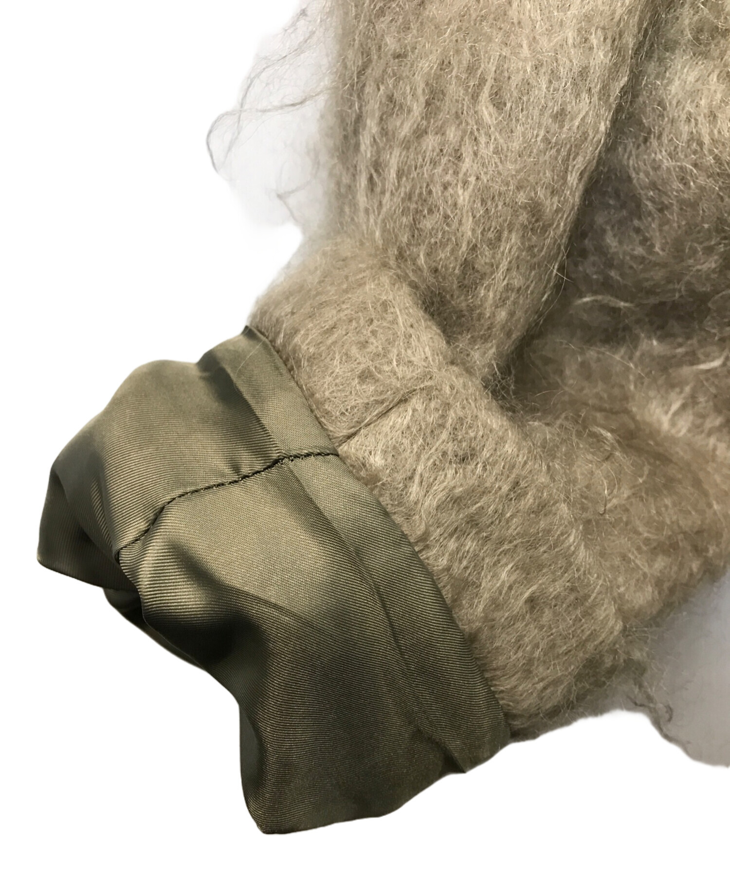 中古・古着通販】HYKE (ハイク) MOHAIR DOUBLE BREASTED COAT カーキ