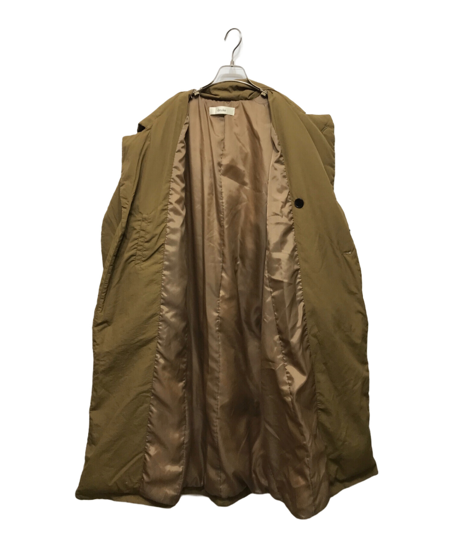 中古・古着通販】anuke (アンヌーク) Standcollar Down Coat ブラウン
