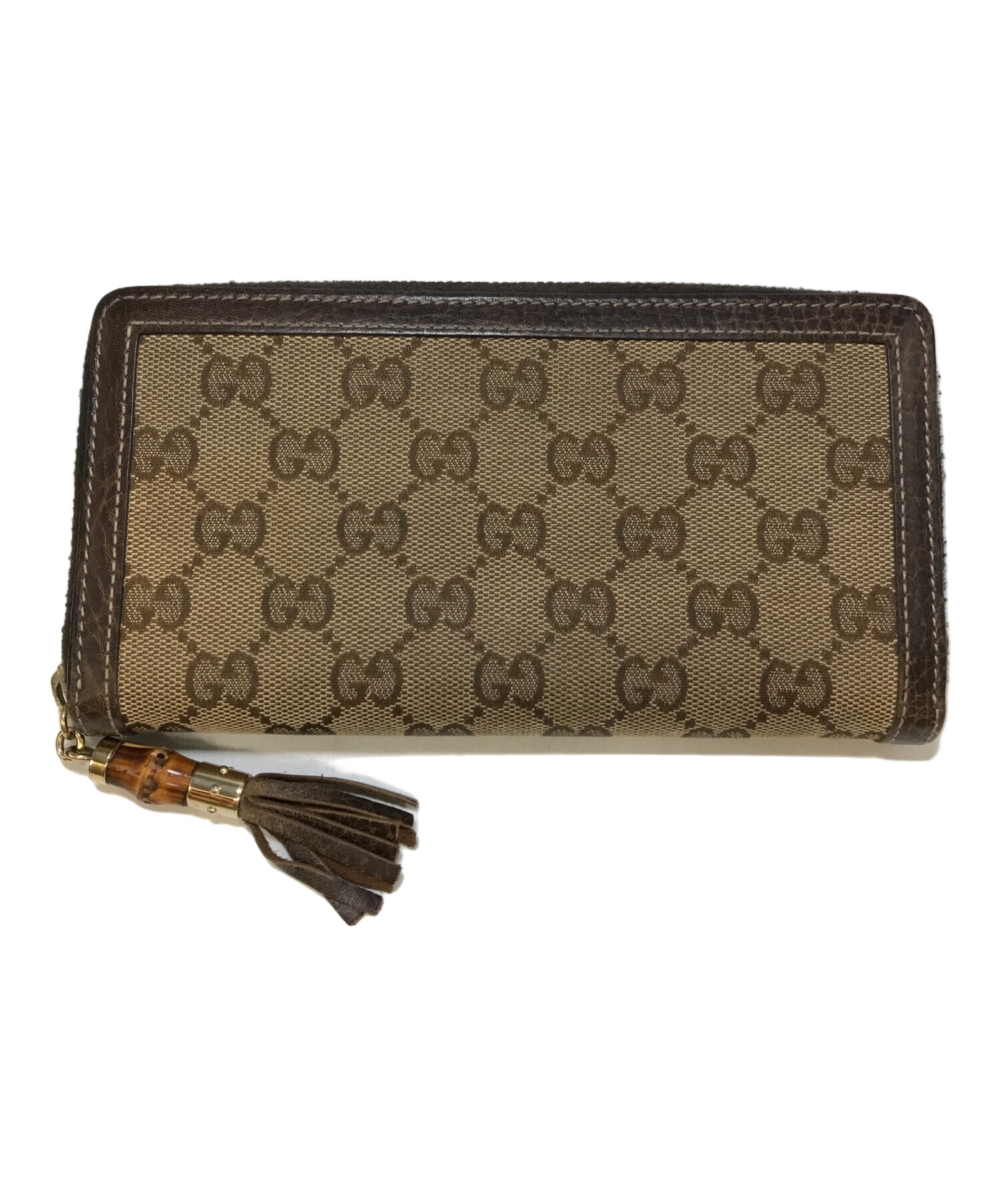 中古・古着通販】GUCCI (グッチ) ラウンドジップウォレット ベージュ