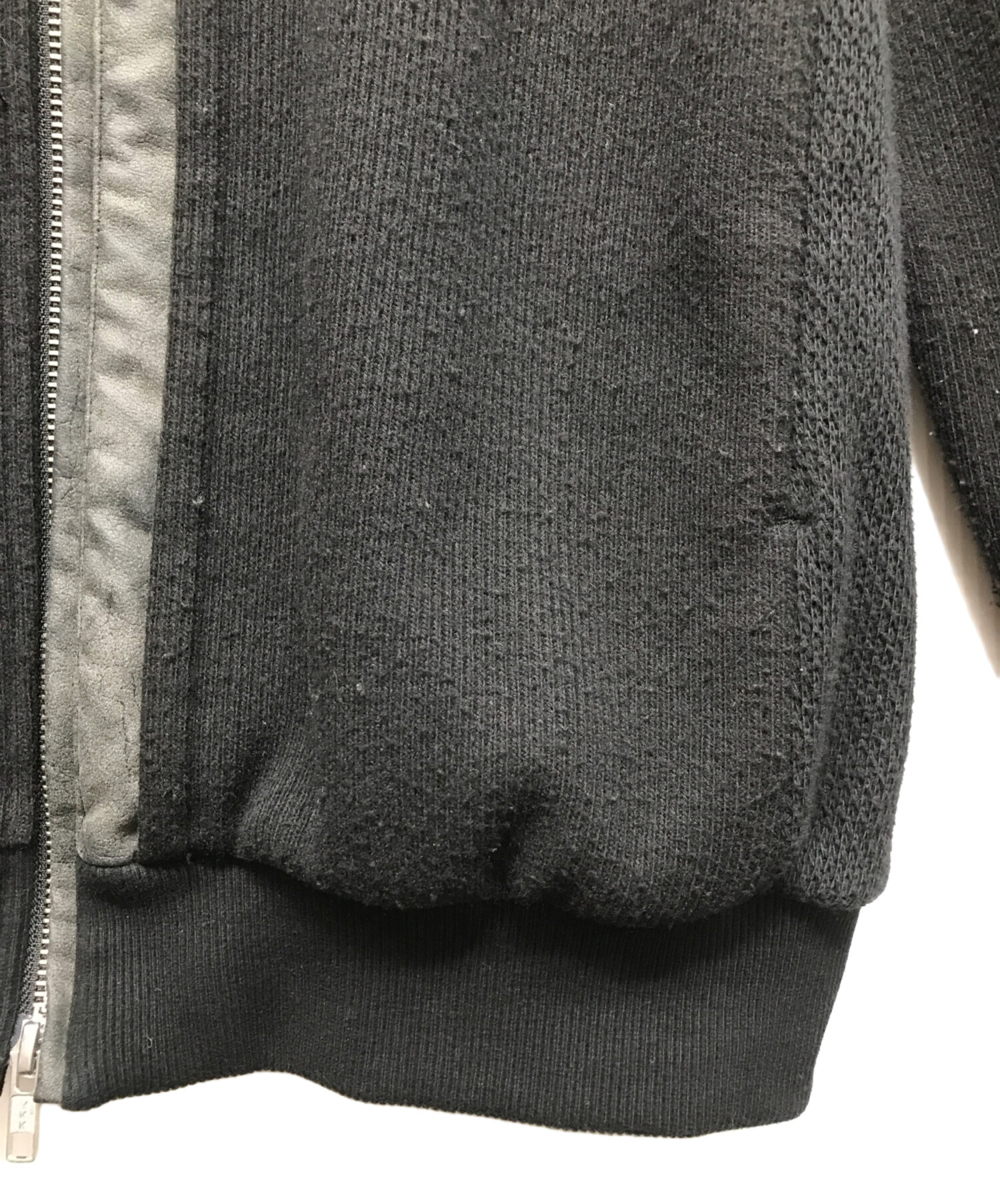 中古・古着通販】XLIM (エクスリム) スウェード切替ジップアップニット 