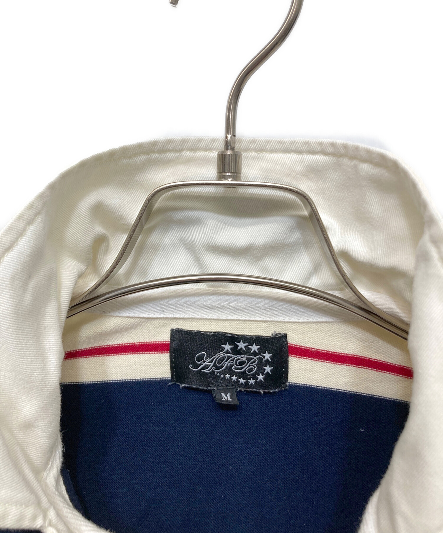 中古・古着通販】AFB (エーエフビー) BORDER POLO SHIRTS ネイビー 