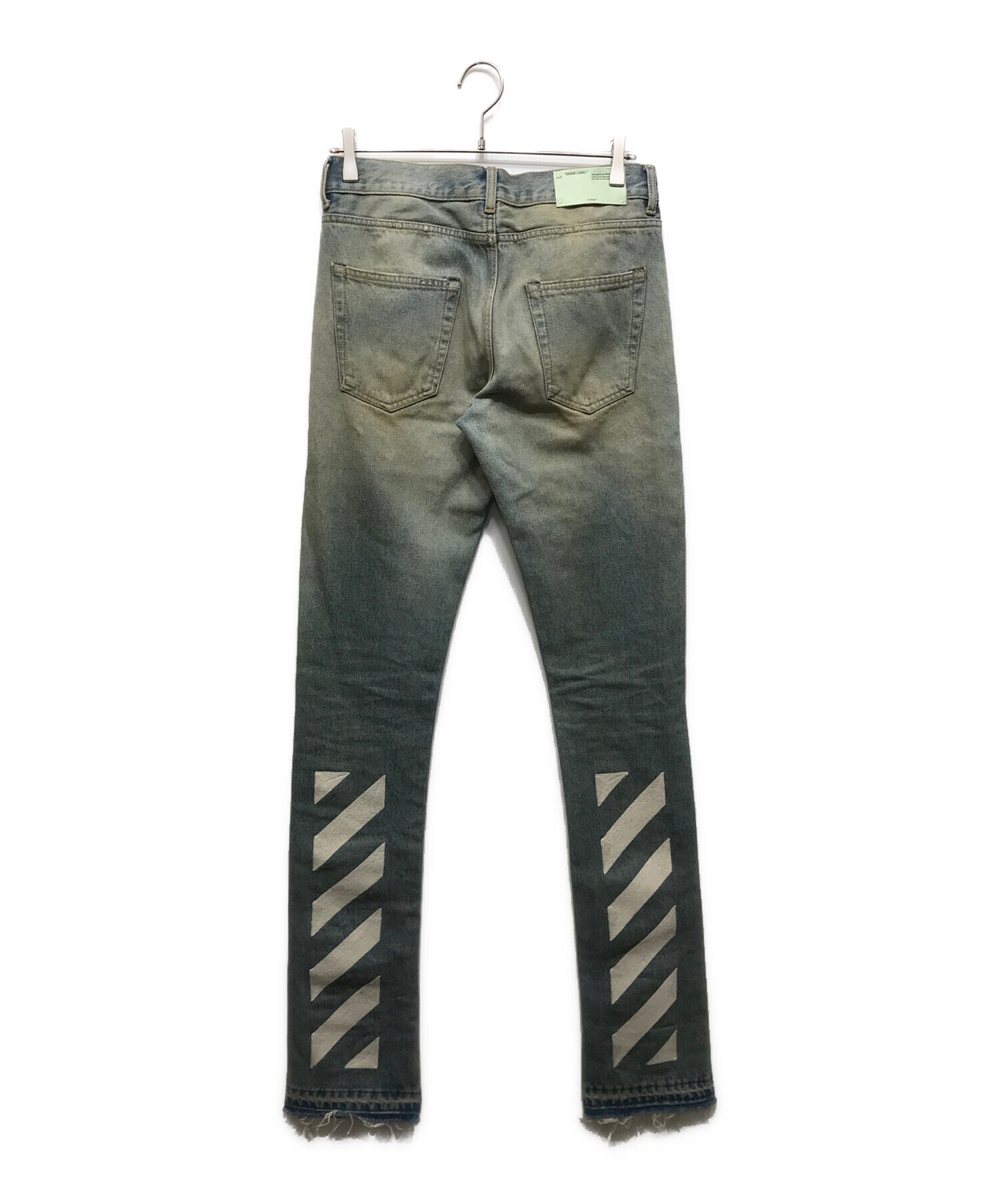 中古・古着通販】OFFWHITE (オフホワイト) バイアスデニムパンツ 