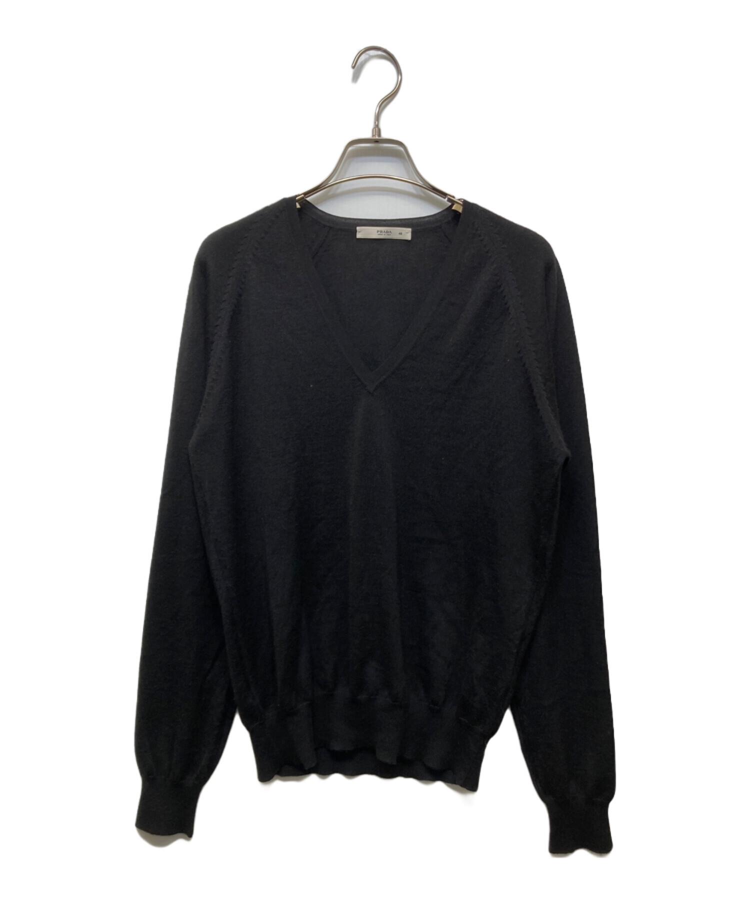 中古・古着通販】PRADA (プラダ) カシミヤシルクVネックニット 中古・古着通販】PRADA (プラダ) カシミヤシルクVネックニット