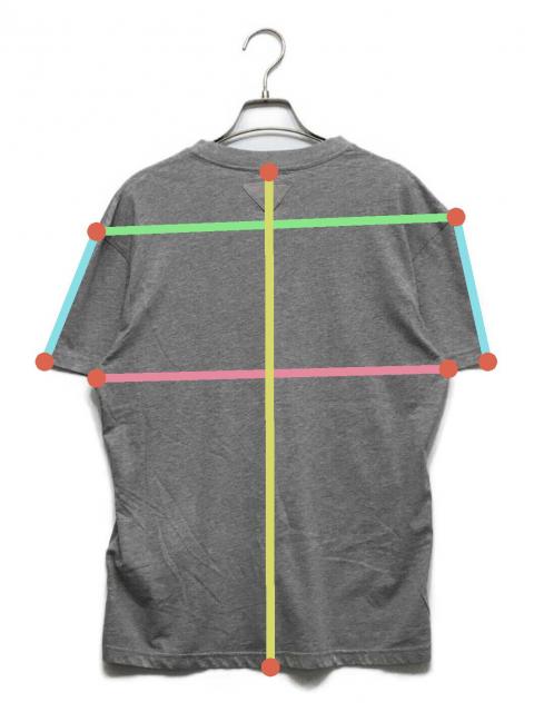 中古・古着通販】PRADA (プラダ) V Neck Cotton Tee グレー サイズ:M