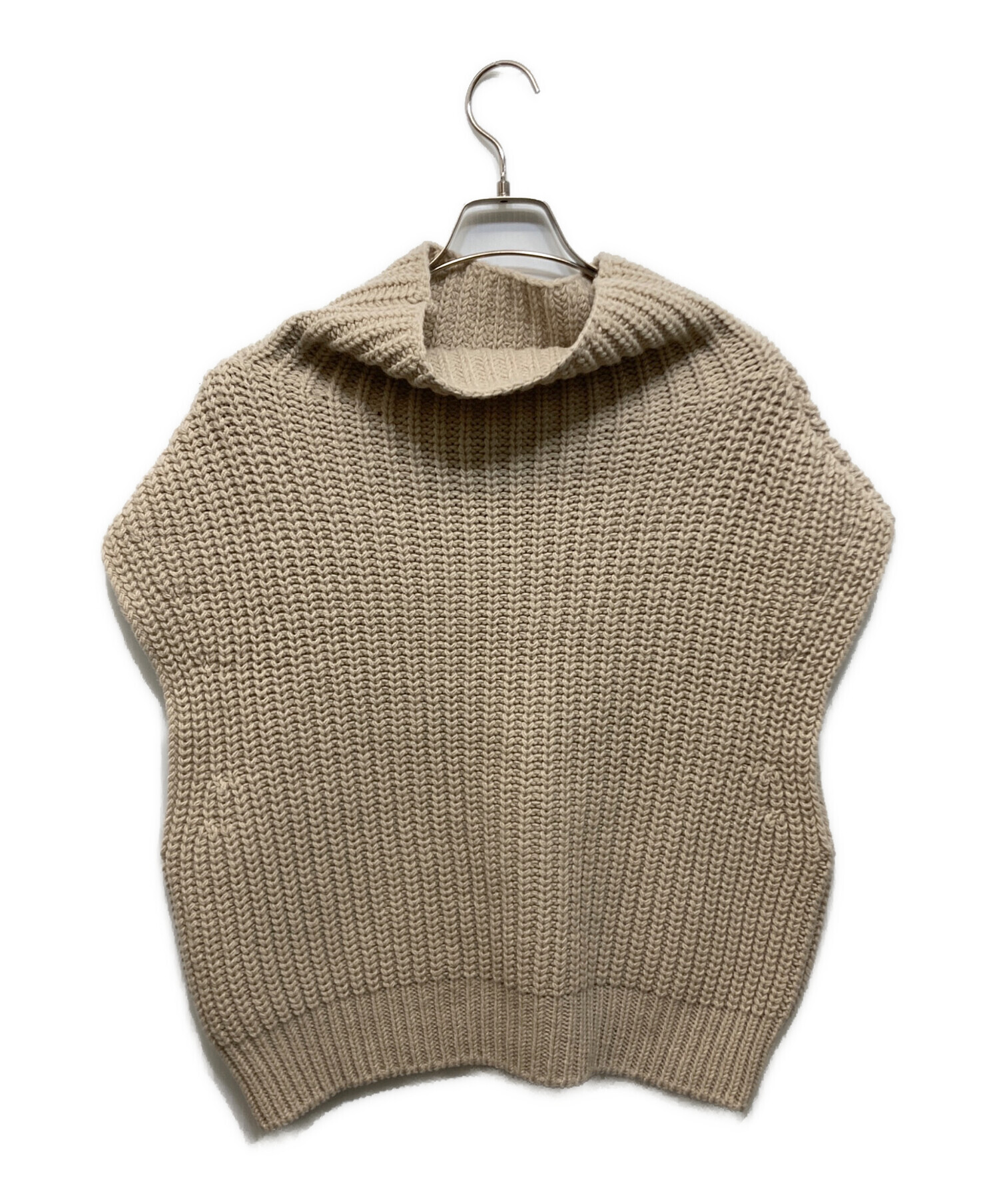 中古・古着通販】Noble (ノーブル) 3G片畦ハイネックベスト ベージュ