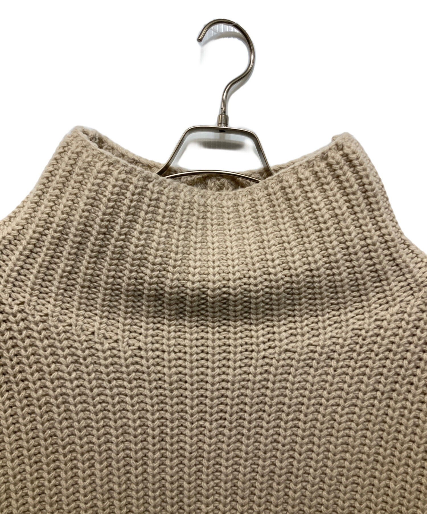 中古・古着通販】Noble (ノーブル) 3G片畦ハイネックベスト ベージュ