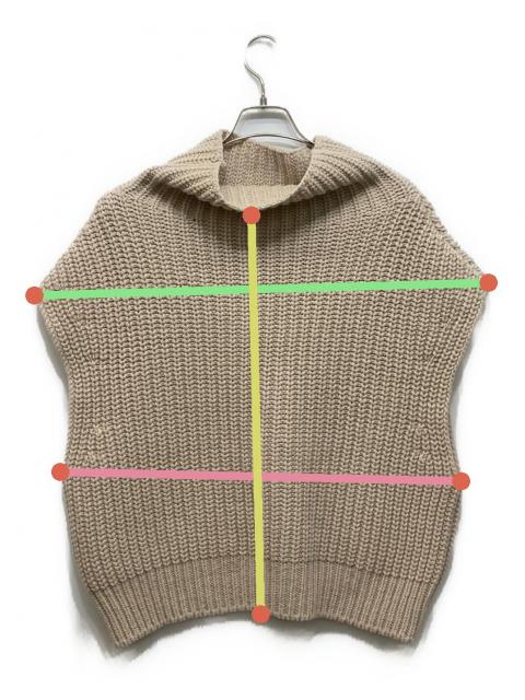 中古・古着通販】Noble (ノーブル) 3G片畦ハイネックベスト ベージュ