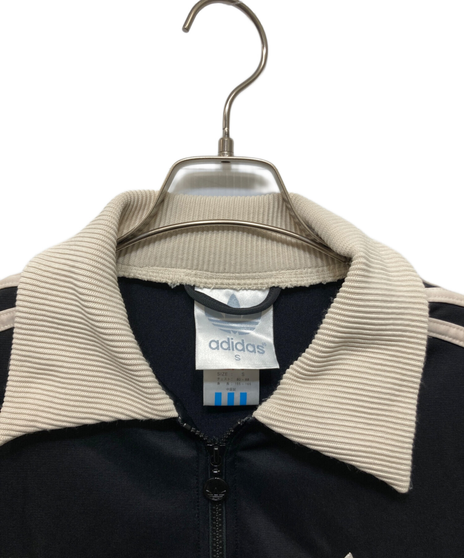 【希少・ヴィンテージ】adidas トラックジャケット 襟ボーダー 3 中古・古着通販】adidas (アディダス) 襟付トラックジャケット
