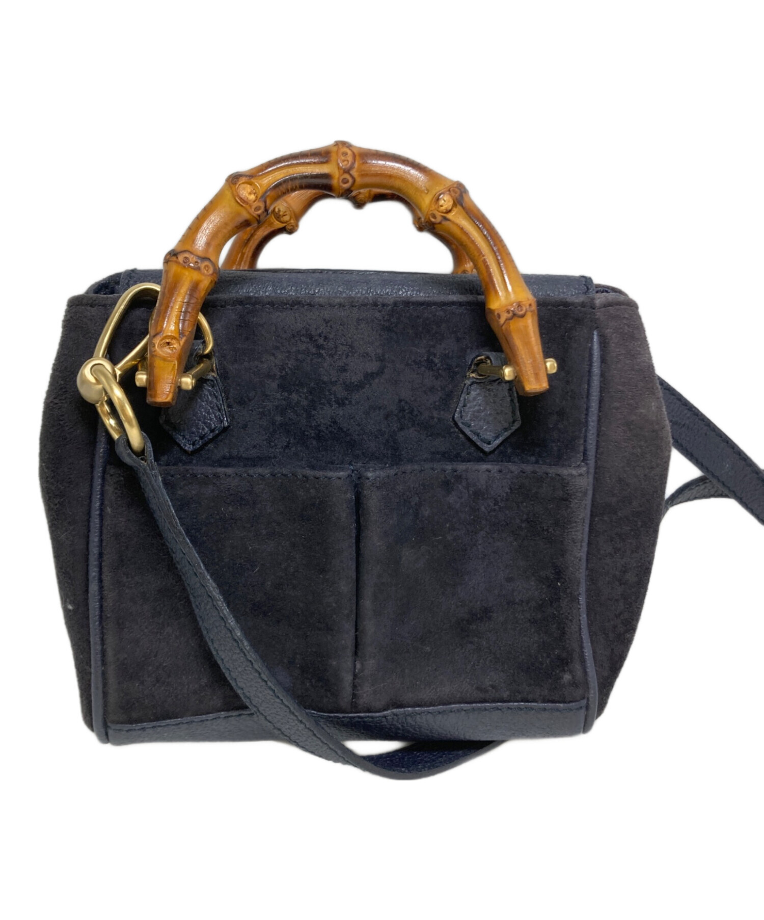 中古・古着通販】GUCCI (グッチ) 2WAYバンブーミニバッグ ダーク