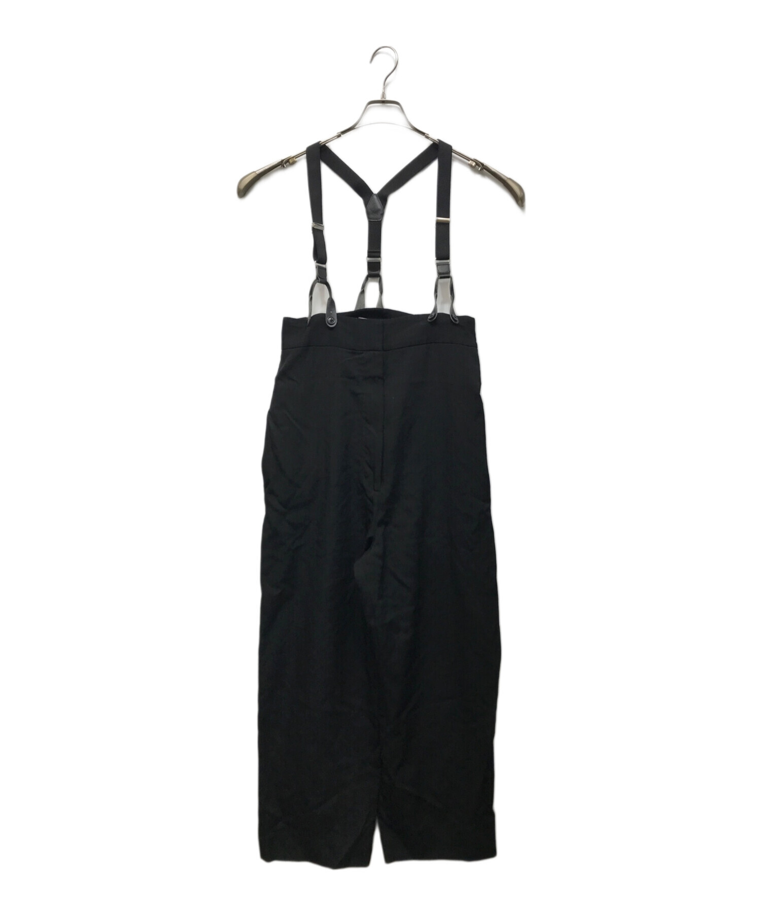 H＞Tropical High-Waist Suspender Pants
